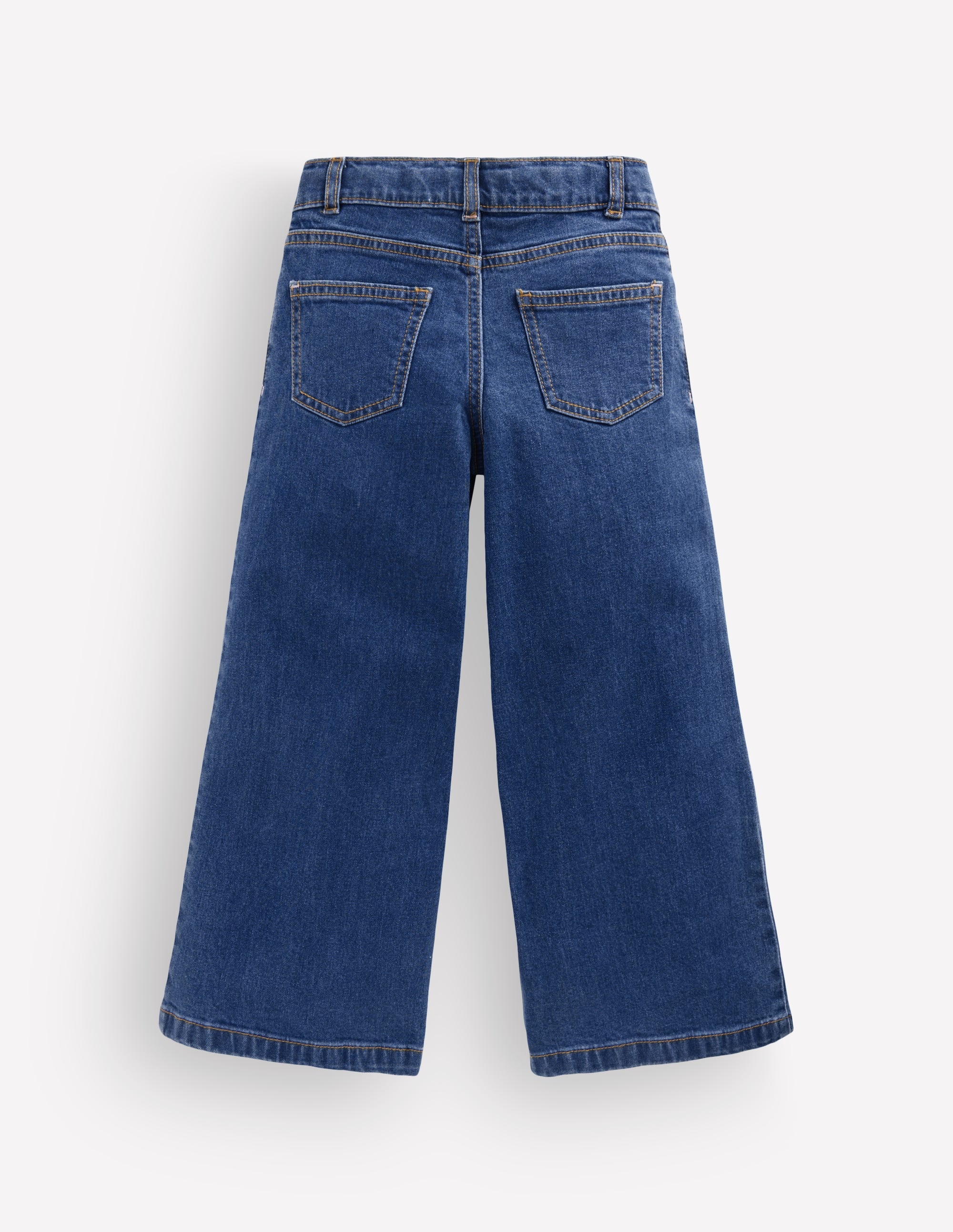 Jeans mit weitem Bein-Mittlere Waschung Herz-Applikation - Image 2