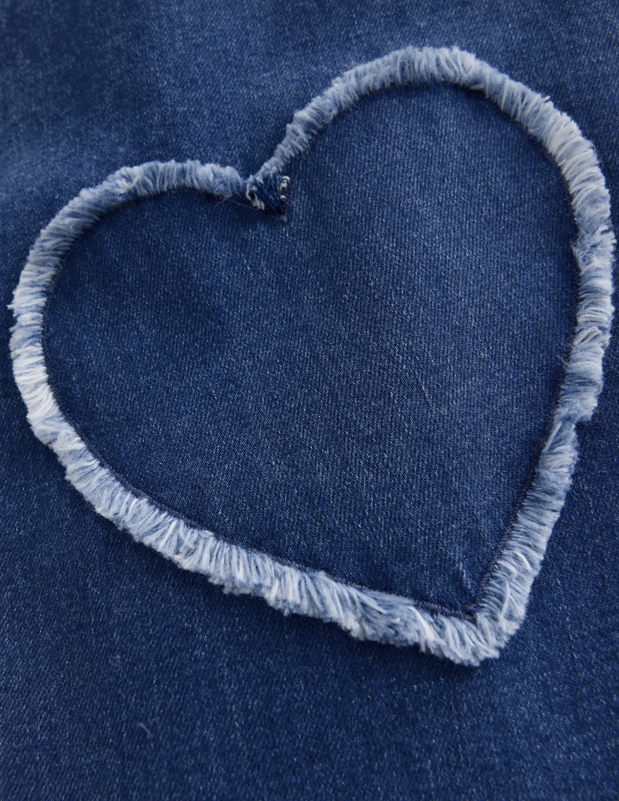 Jeans mit weitem Bein-Mittlere Waschung Herz-Applikation - Image 3