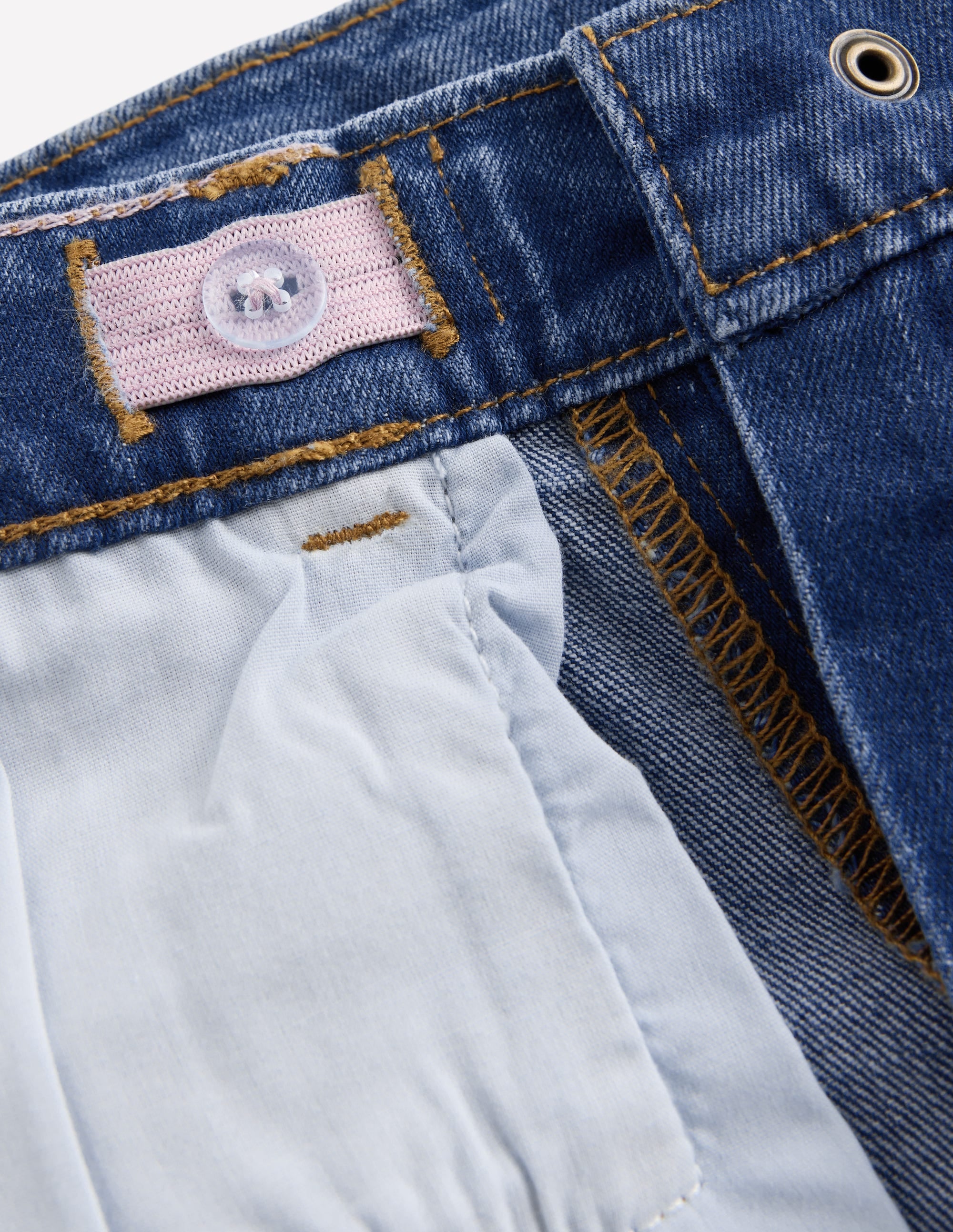 Jeans mit weitem Bein-Mittlere Waschung Herz-Applikation - Image 4