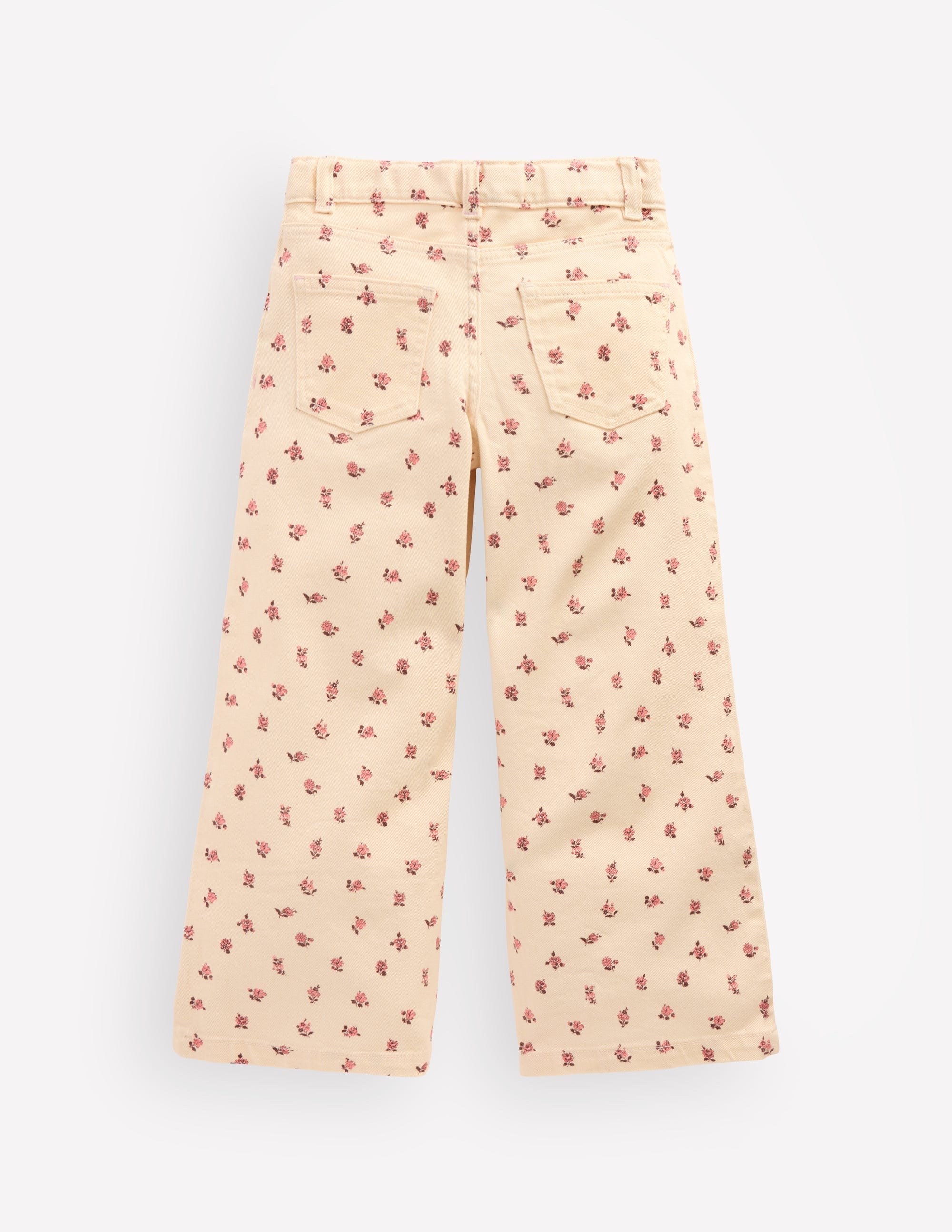 Wide Leg Jeans-Soft Ivory Ditsy Floral - Image 3