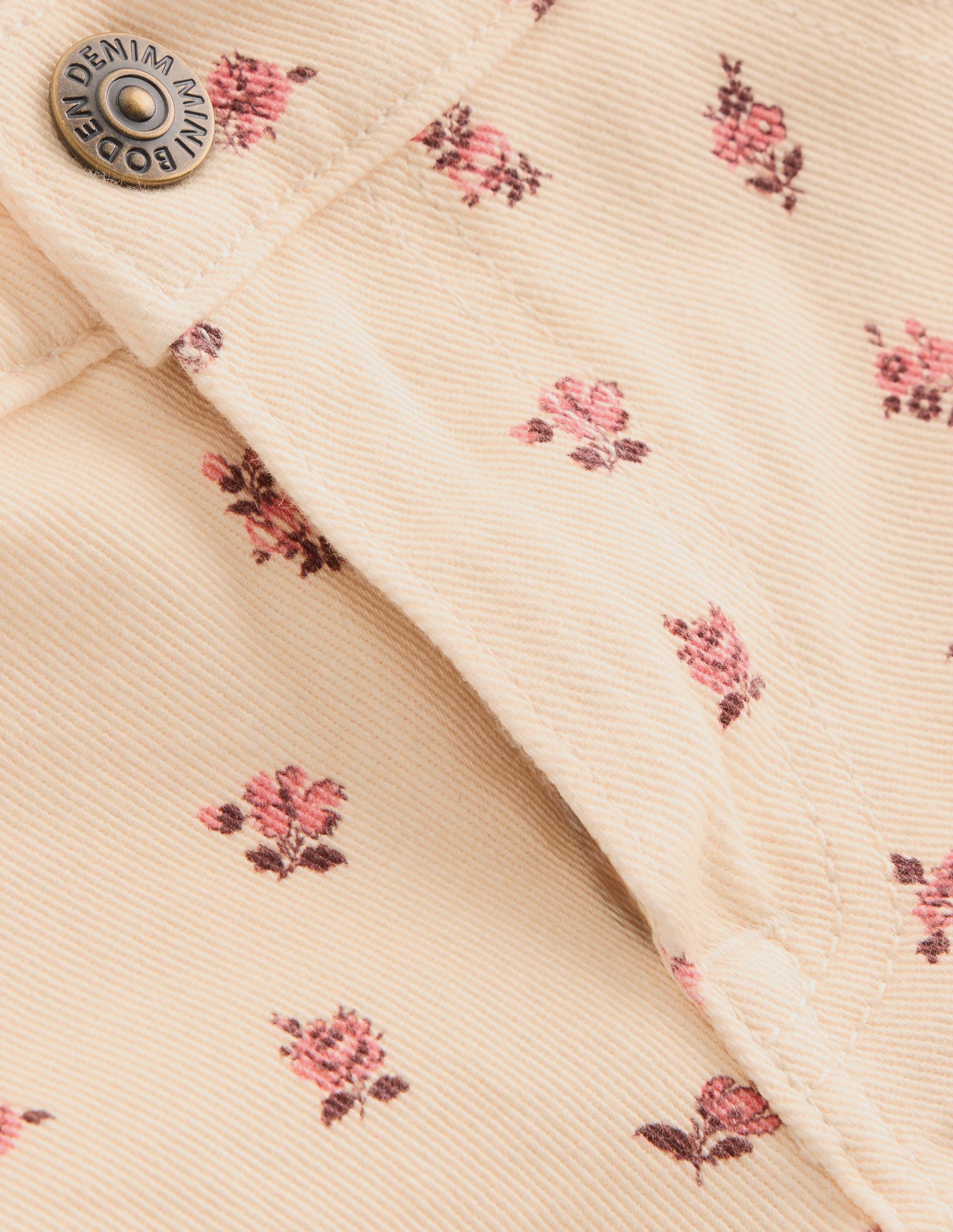 Wide Leg Jeans-Soft Ivory Ditsy Floral - Image 4