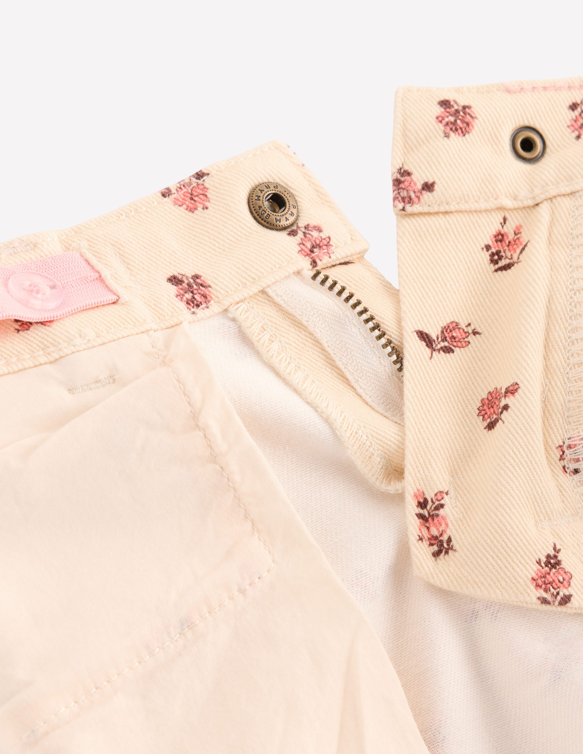 Wide Leg Jeans-Soft Ivory Ditsy Floral - Image 5
