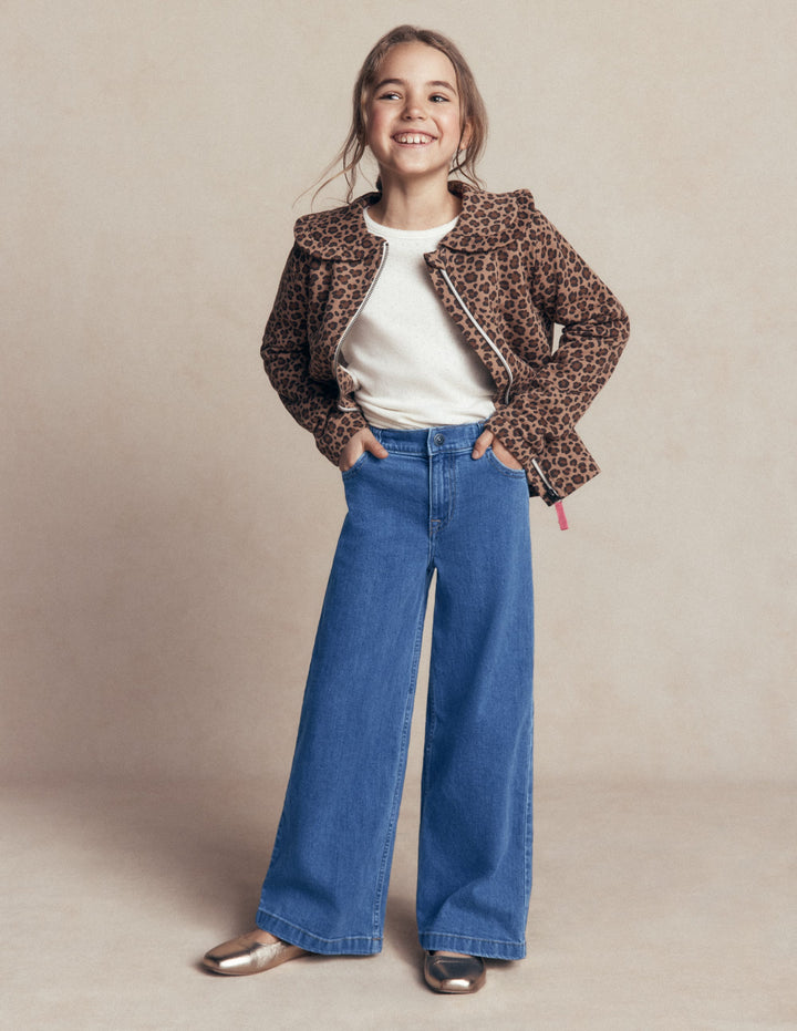 Jeans mit weitem Bein-Mittlere Mischung Denim
