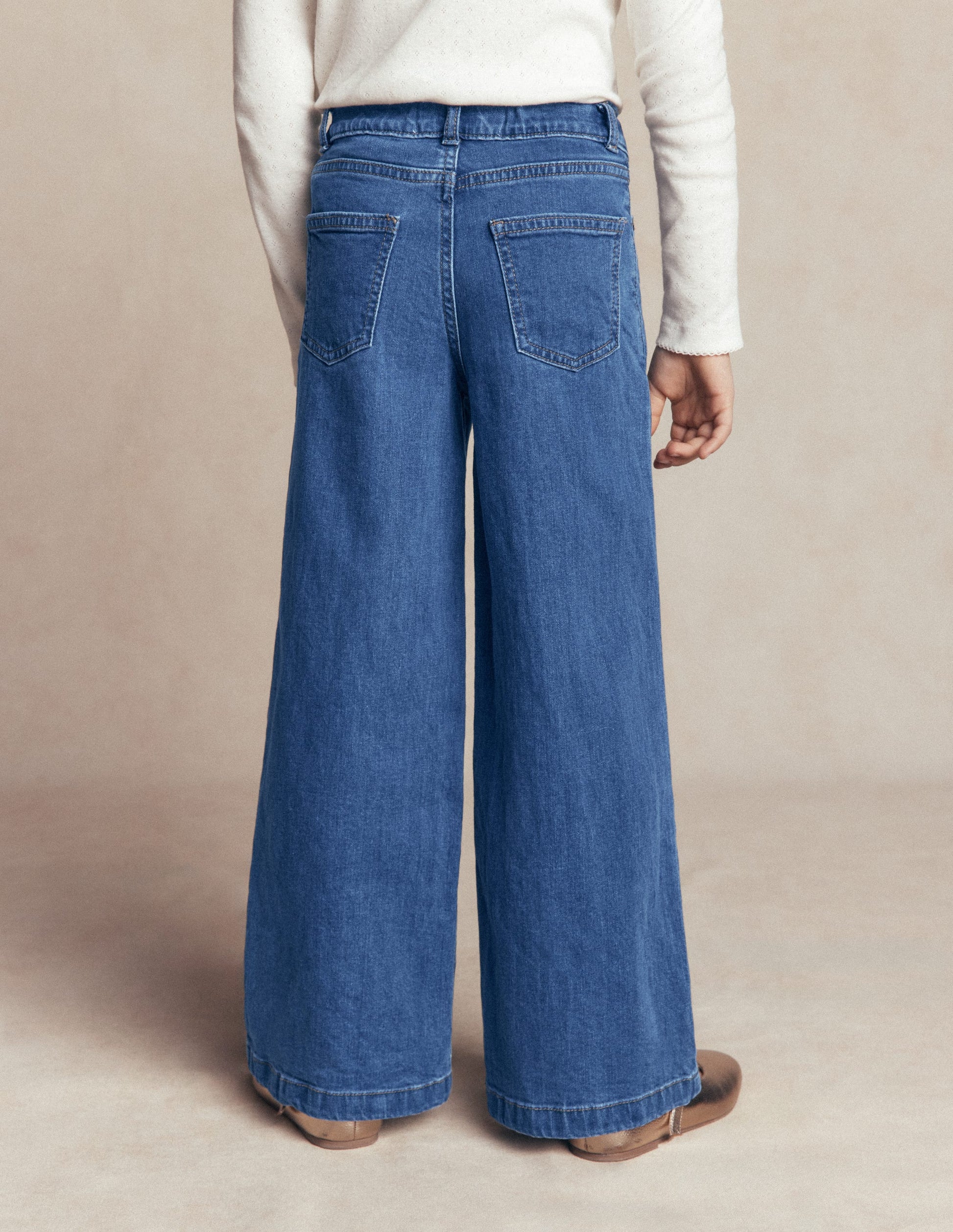 Wide Leg Jeans-Mid Vintage Denim-2