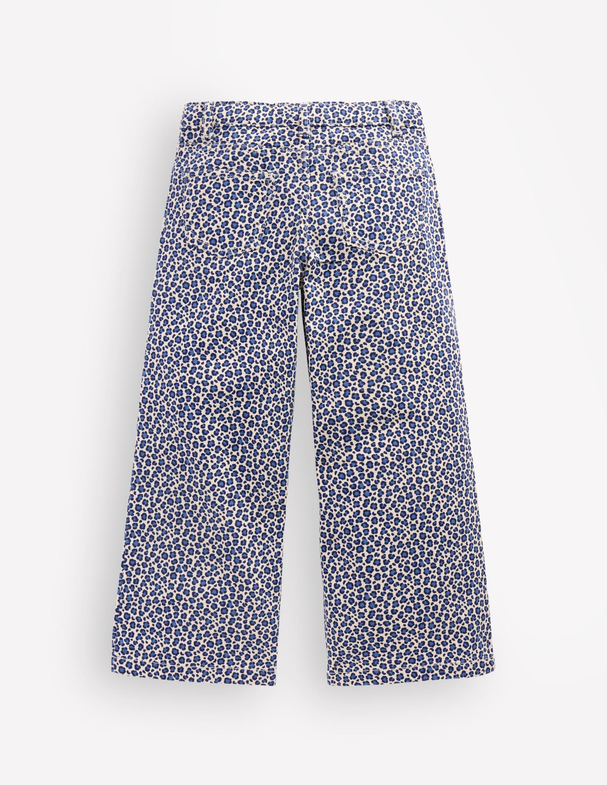 Jean large-Blanc calico/léopard bleu-3
