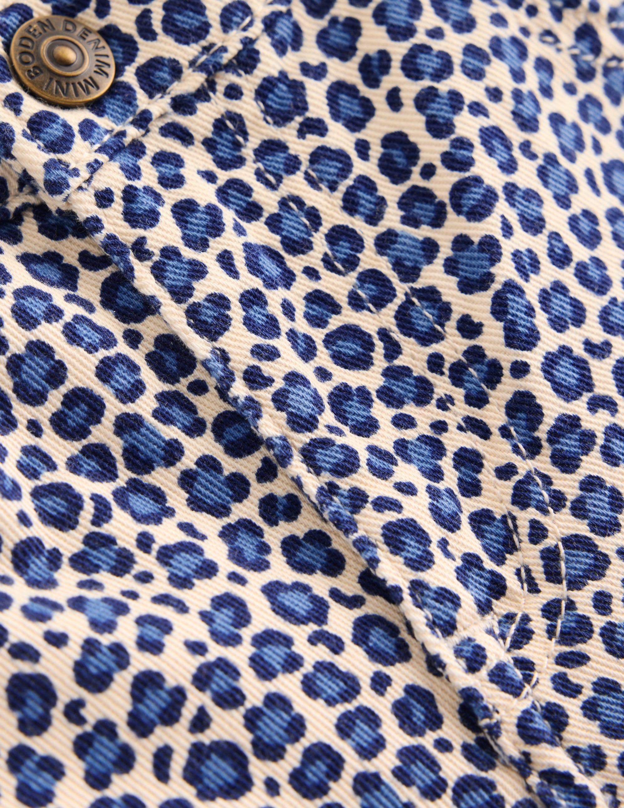 Jean large-Blanc calico/léopard bleu - Image 4