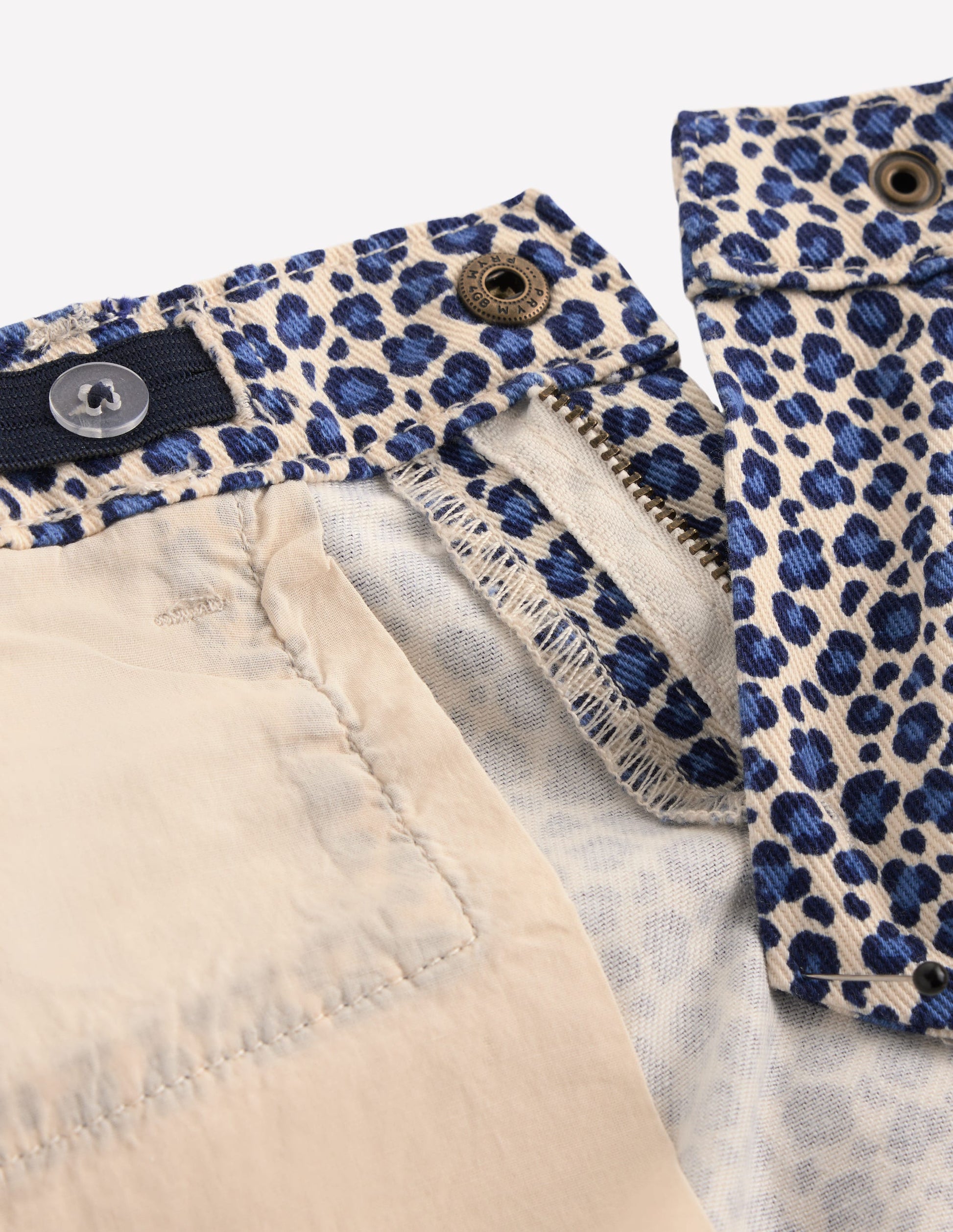 Jean large-Blanc calico/léopard bleu-5