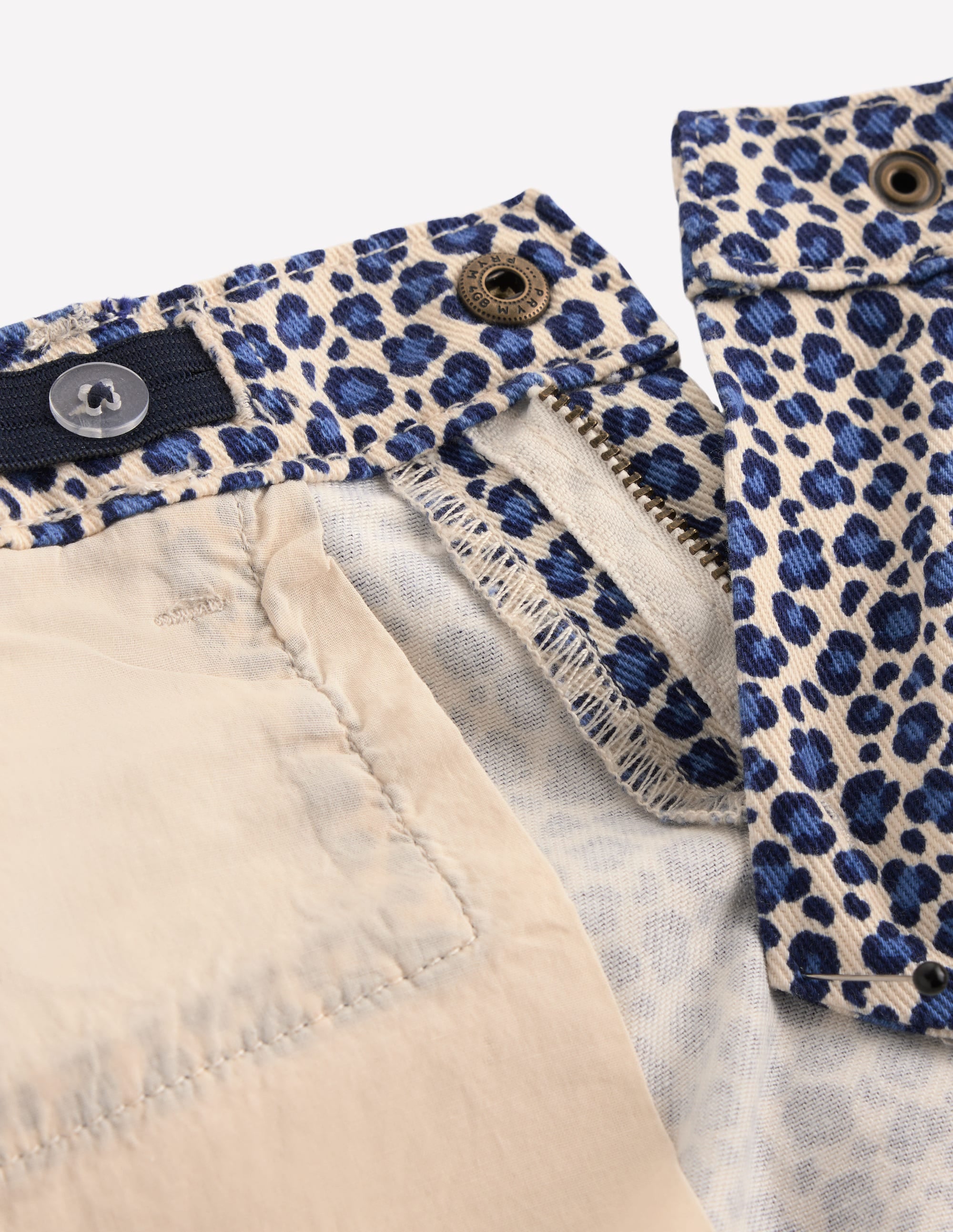 Jean large-Blanc calico/léopard bleu - Image 5