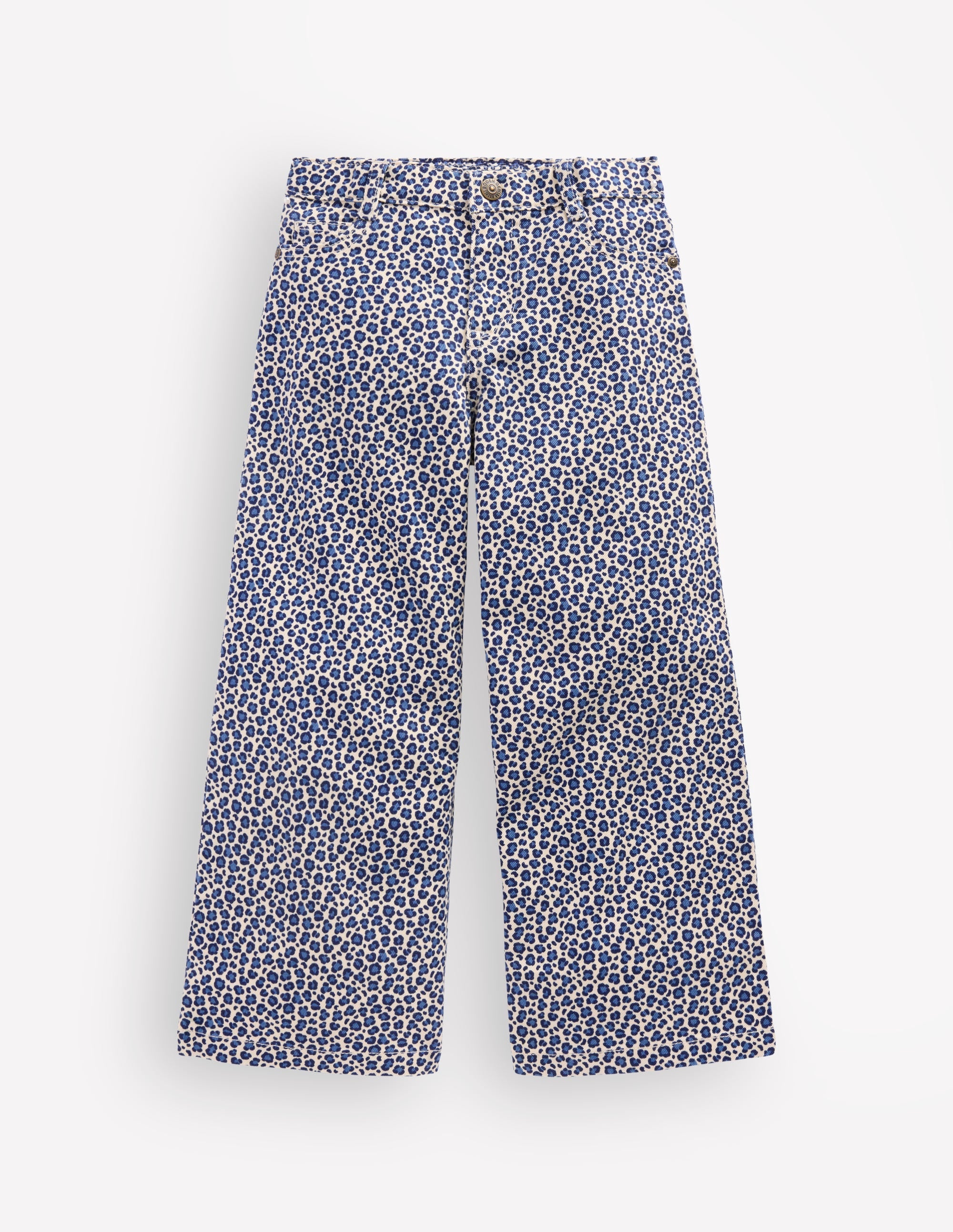 Jean large-Blanc calico/léopard bleu - Image 2