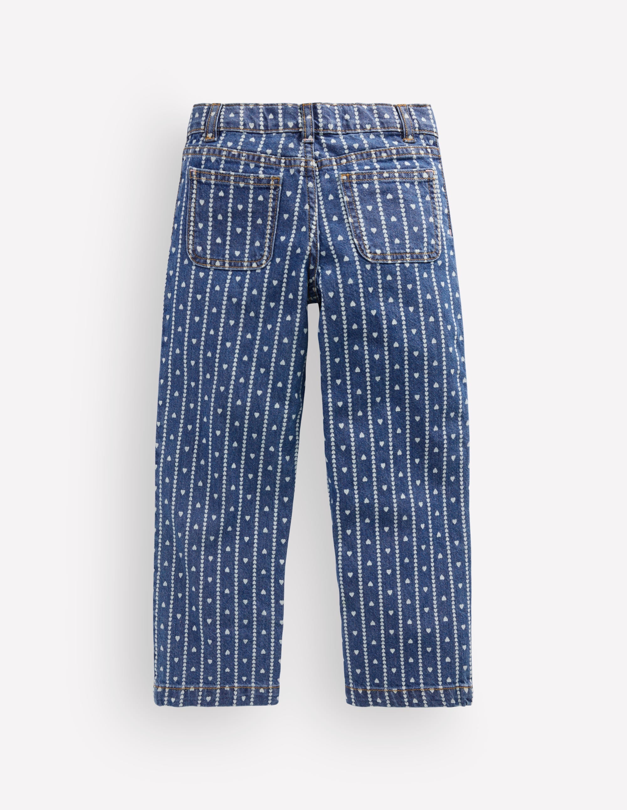 Gerade Jeans mit aufgesetzten Taschen-Herzen - Image 3