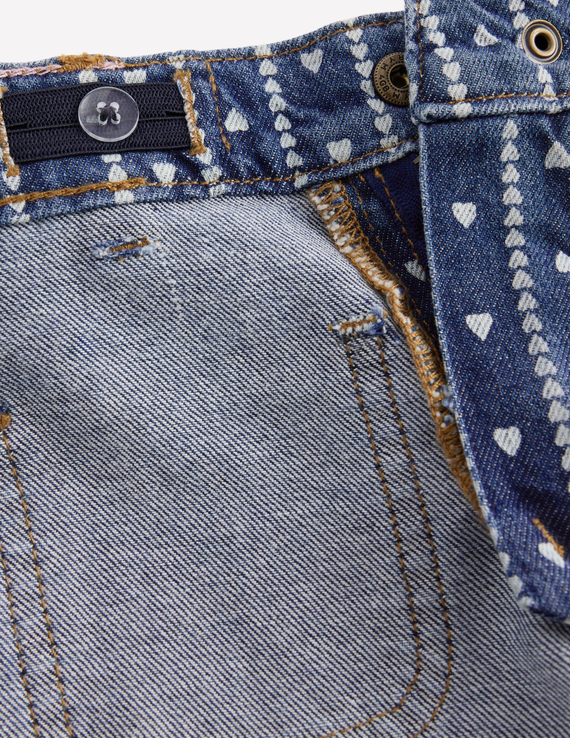 Gerade Jeans mit aufgesetzten Taschen-Herzen - Image 5
