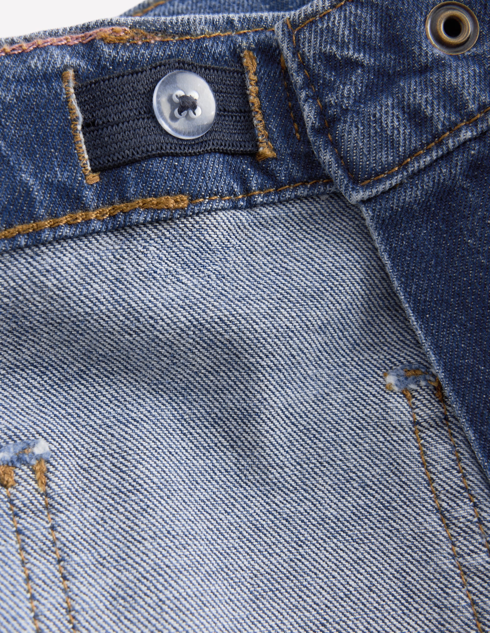 Gerade Jeans mit aufgesetzten Taschen-Denim Stickerei - Image 4