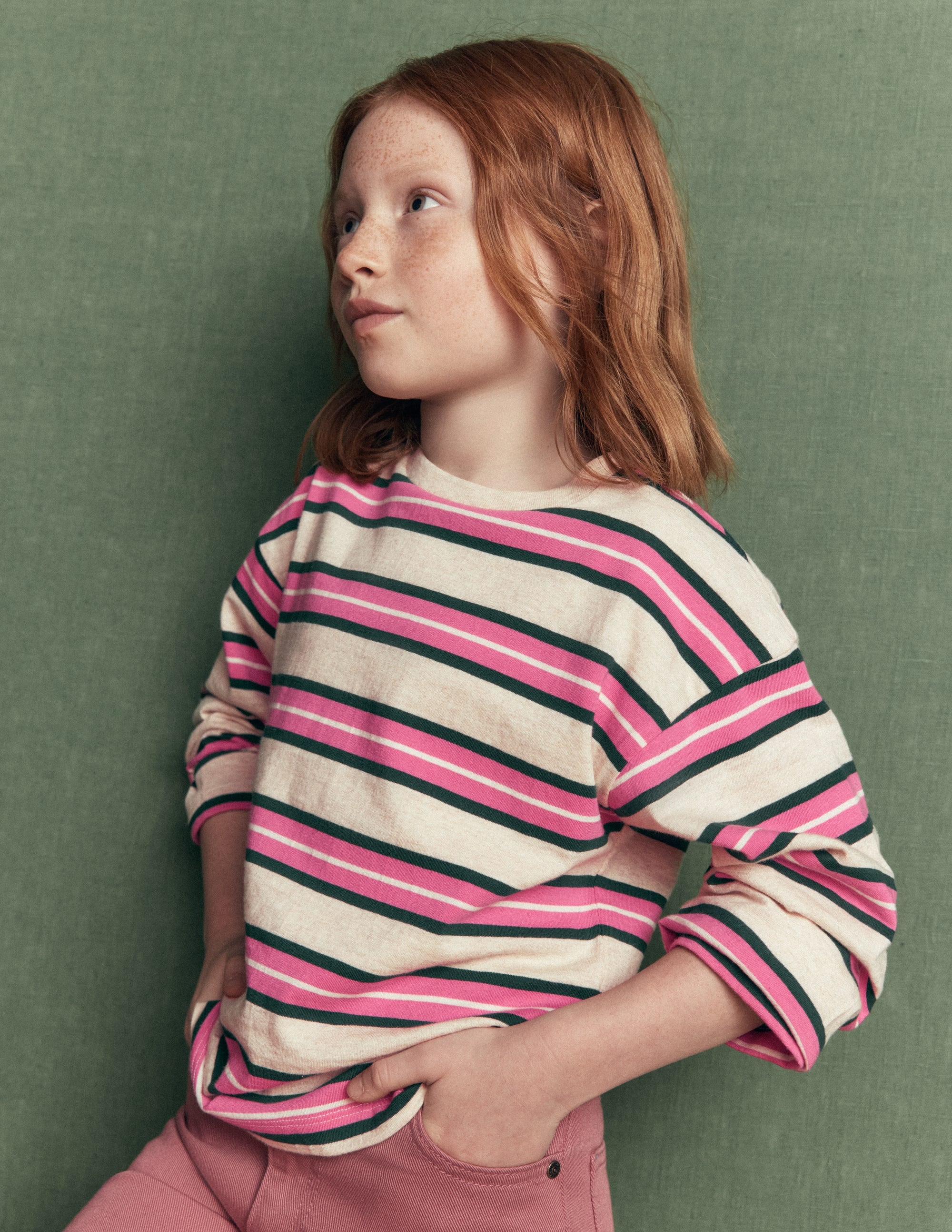 Marinière décontractée-Rayé rose - Image 1