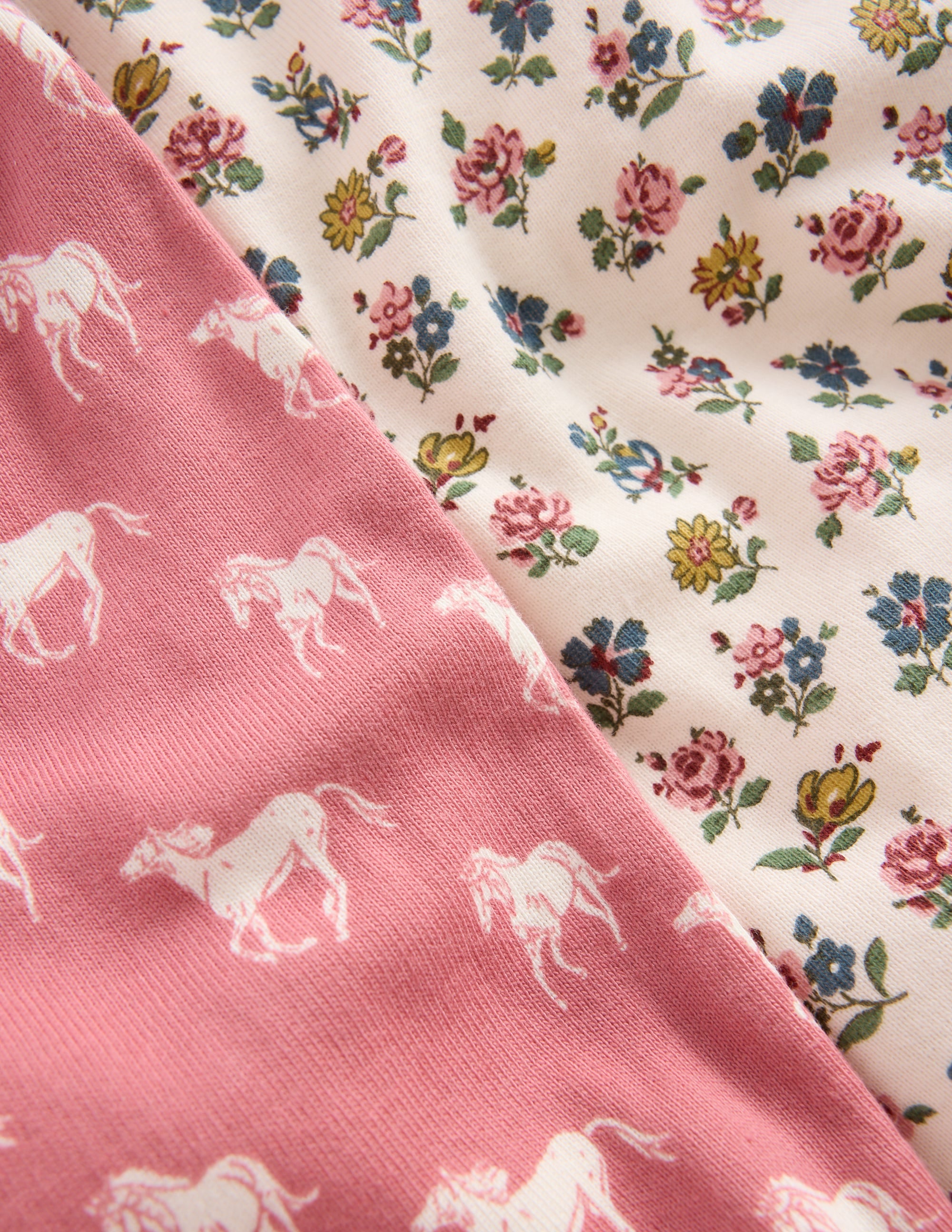 2 pyjamas douillets-Chevaux vieux rose - Image 3