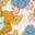 Pyjama long douillet-Motif Flowerbed bleu vintage