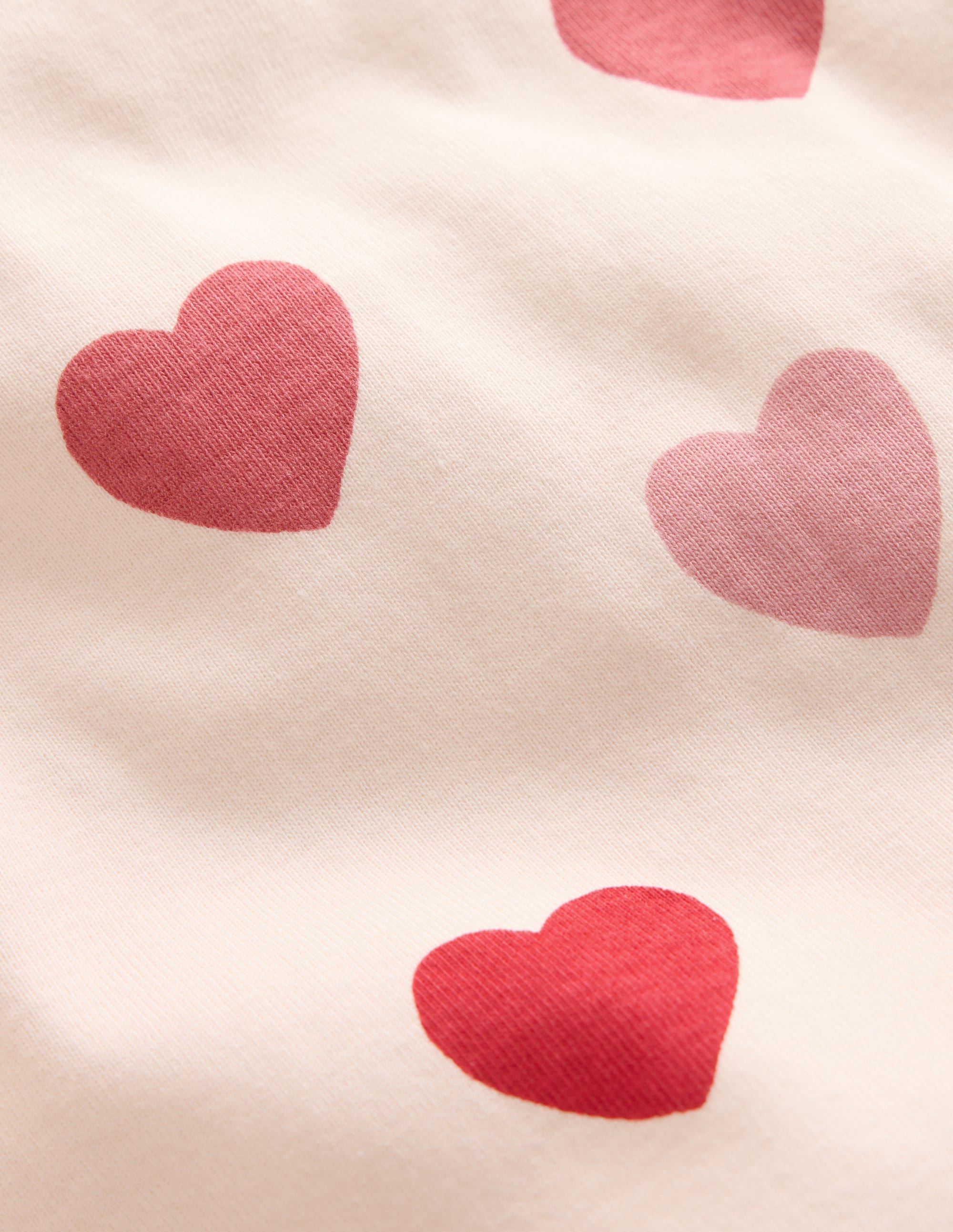 Snug Long John Pyjamas-Soft Ivory Hearts - Image 3