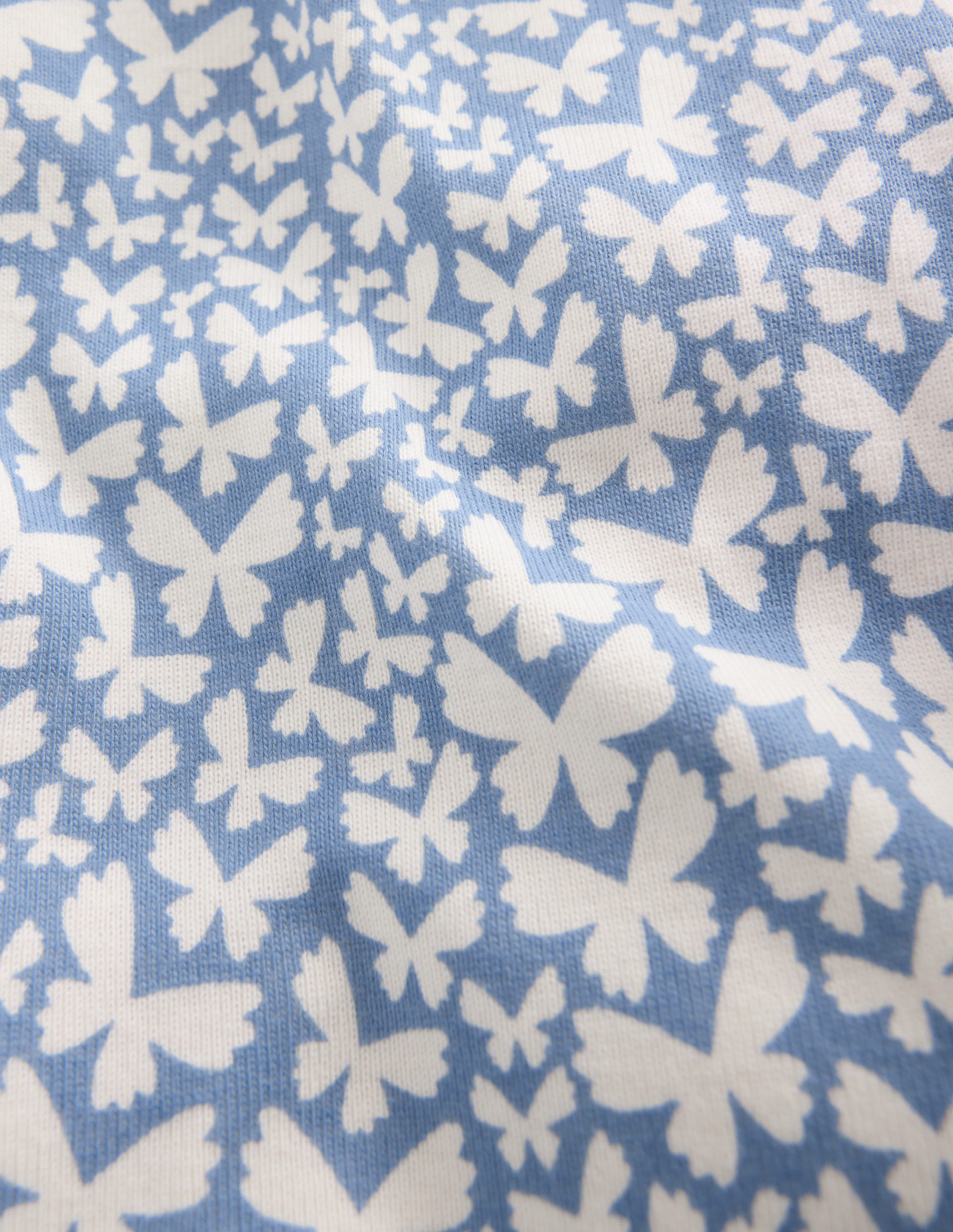 Snug Henley Pyjamas-Blue Butterflies - Image 3