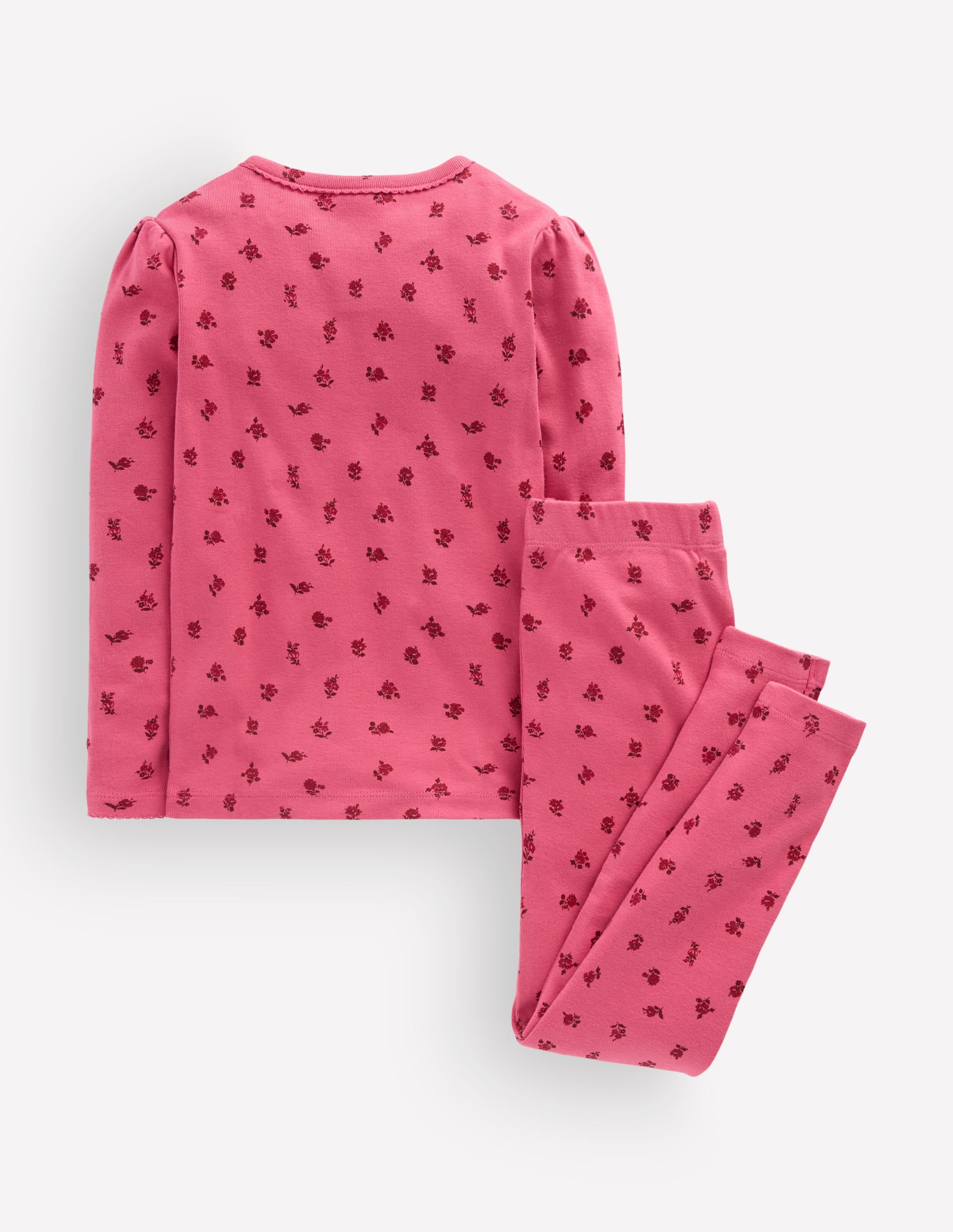 Eng anliegender Henley-Schlafanzug-Blumenmuster - Image 2