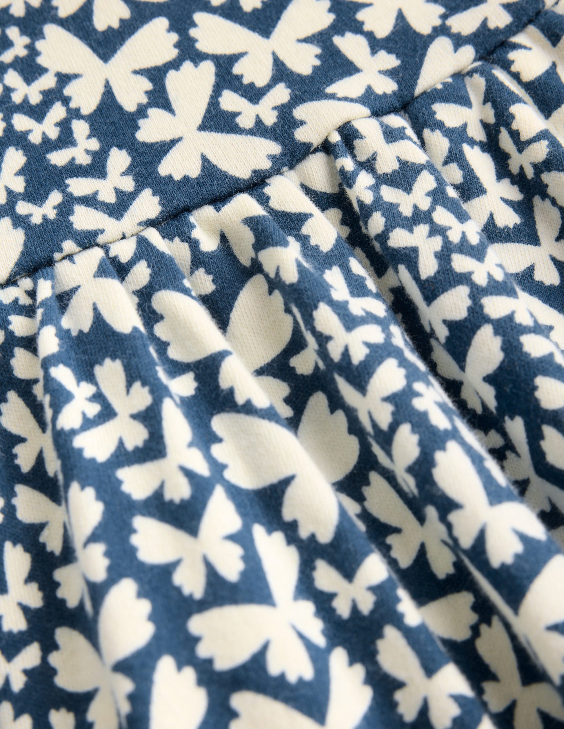 Tellerkleid aus Jersey-Blau Schmetterling-3