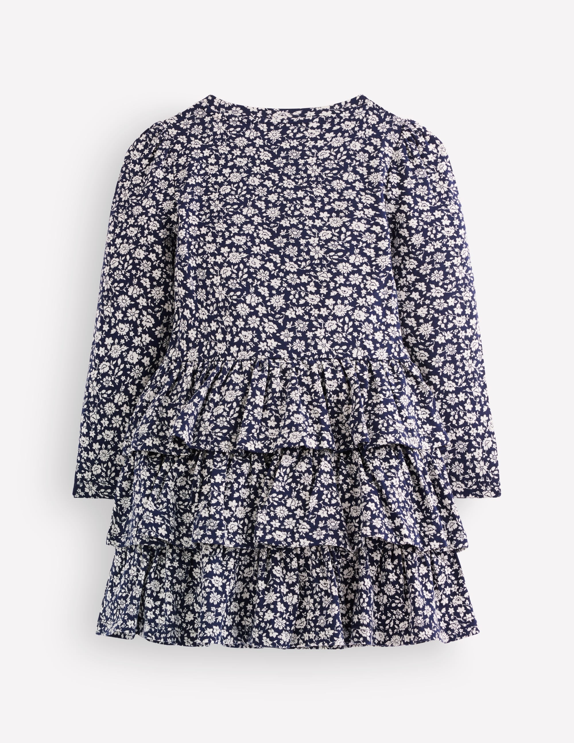 Cora Ra-Ra Jerseykleid-Blau Kleines Blütenmuster - Image 2