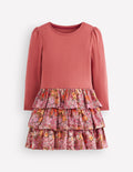 Cora Ra-Ra Jerseykleid-Rosa Blütenrebe