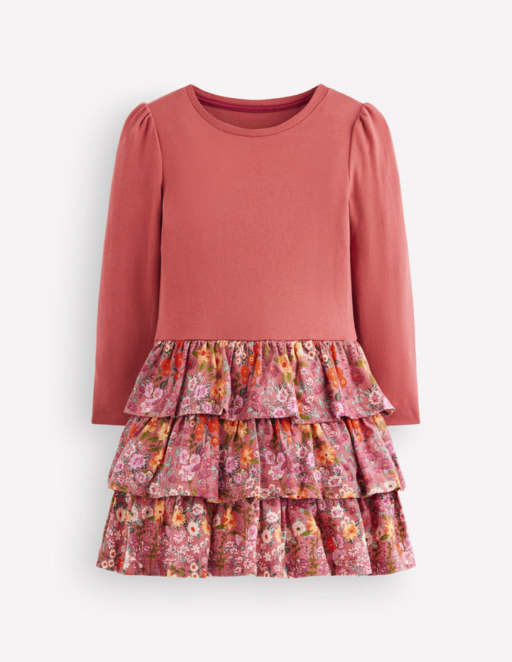 Cora Ra-Ra Jerseykleid-Rosa Blütenrebe