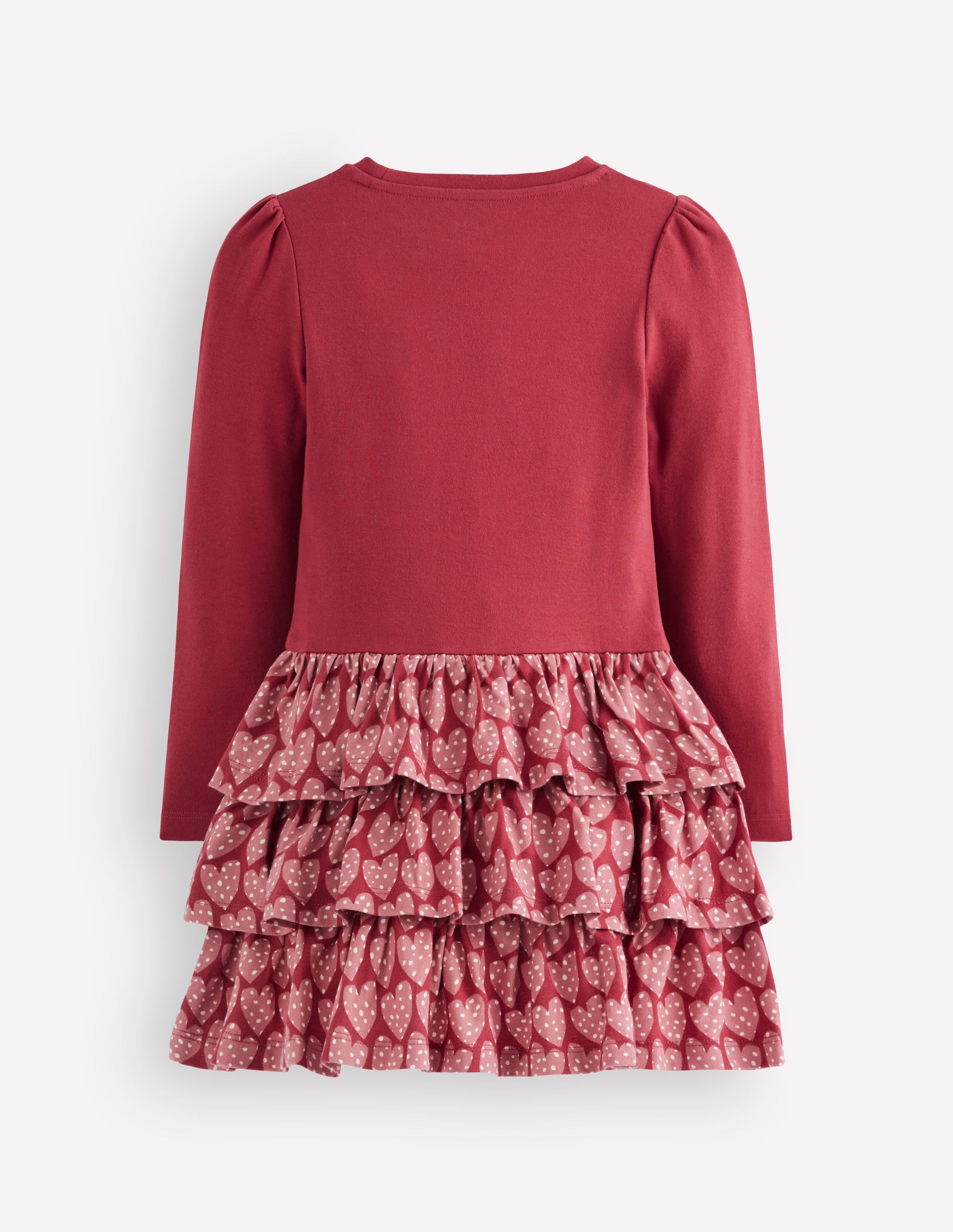 Cora Ra-Ra Jerseykleid-Granatapfelrot Gepunktete Herzen - Image 2