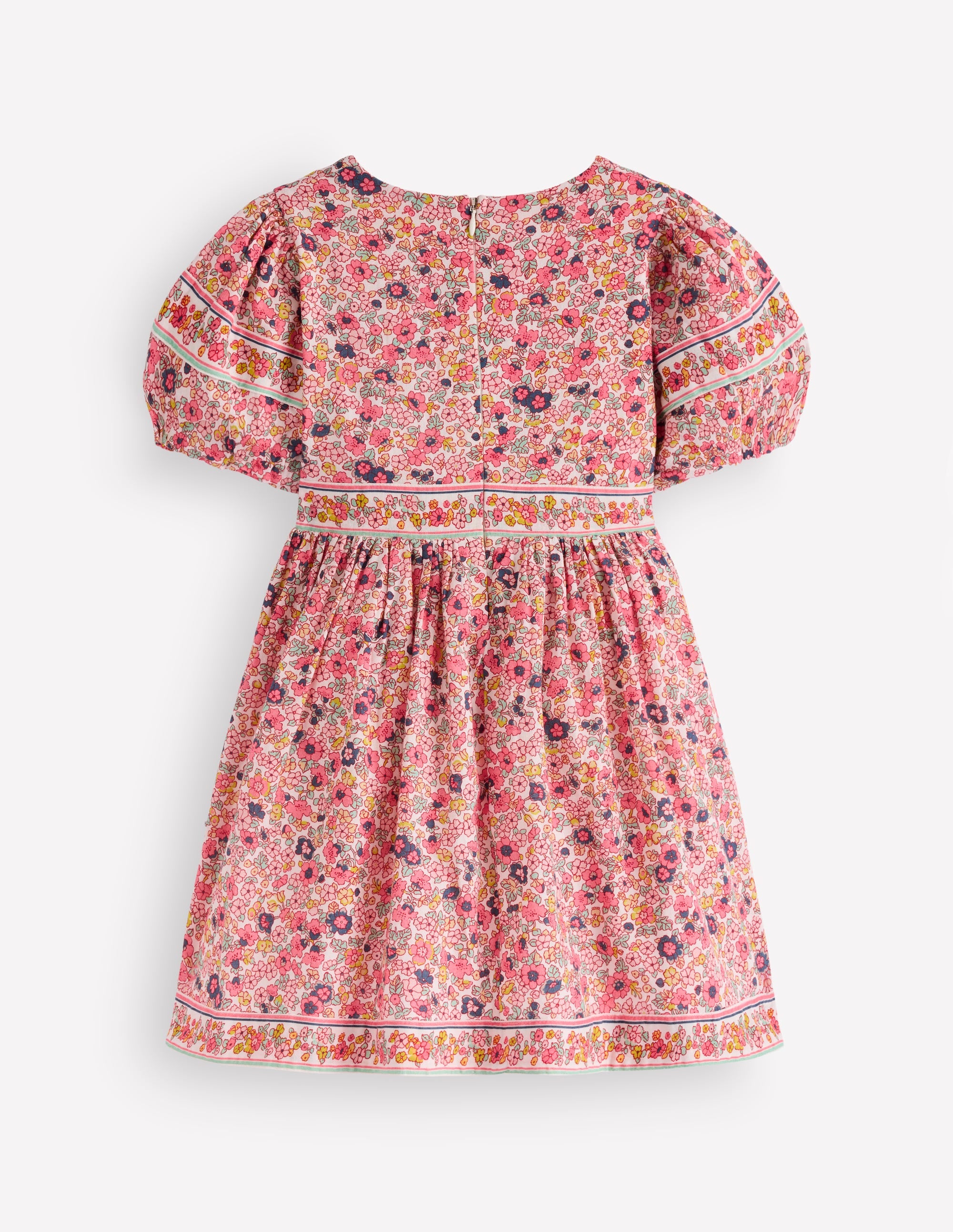 Robe tissée à nœuds sur le devant-Lit de fleurs ivoire doux - Image 3