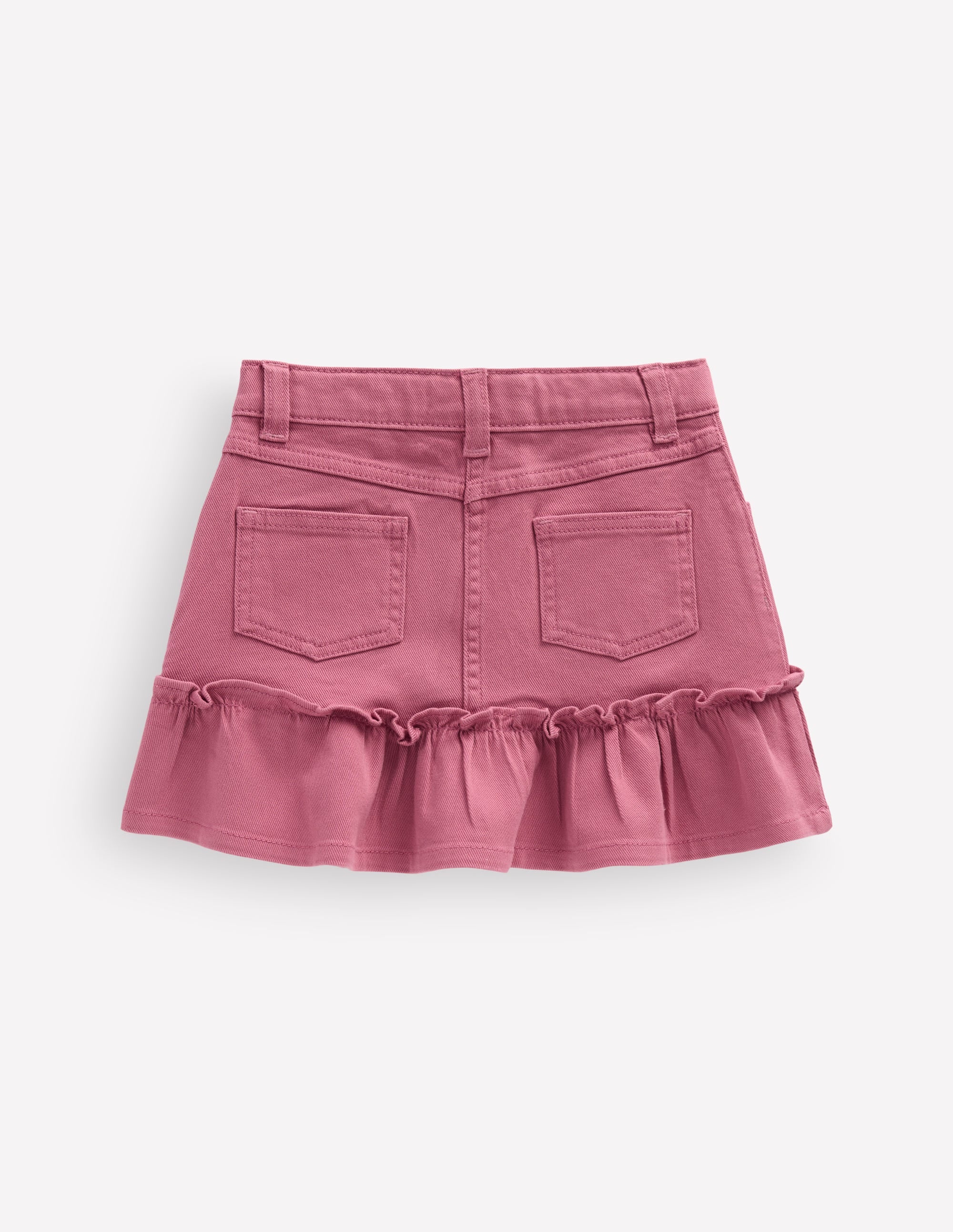 Jeansrock mit Rüschensaum-Rosa Heide - Image 2