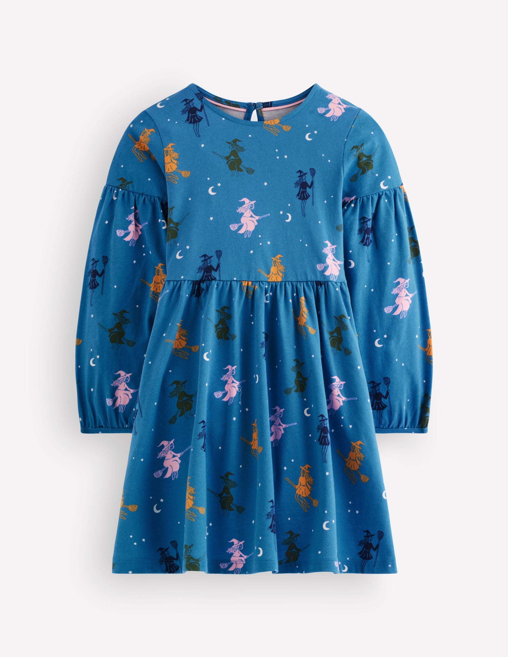 Madeline Kleid mit Blousonärmeln-Blau Halloween Hexen-4