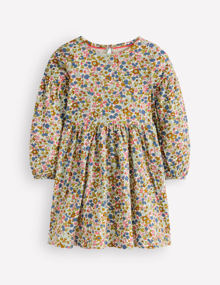 Madeline Kleid mit Blousonärmeln-Filigranes Blumenmuster