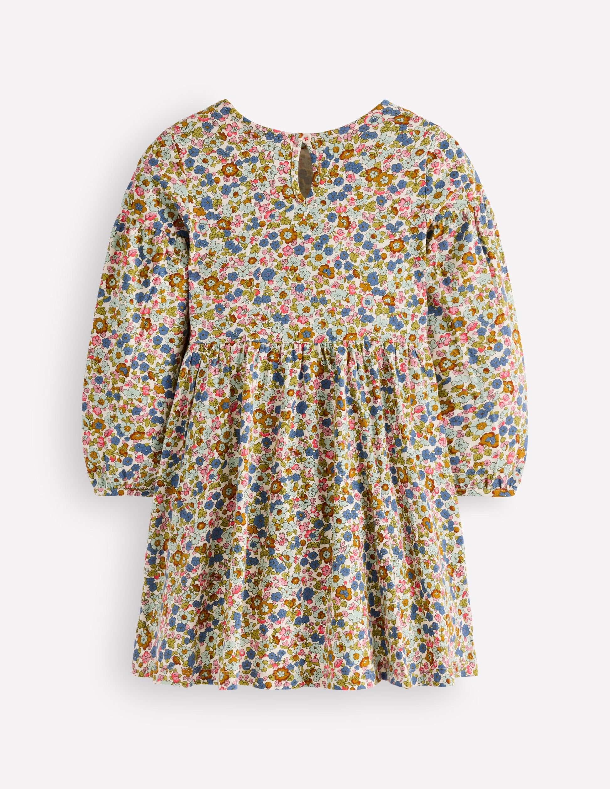 Madeline Kleid mit Blousonärmeln-Filigranes Blumenmuster-2