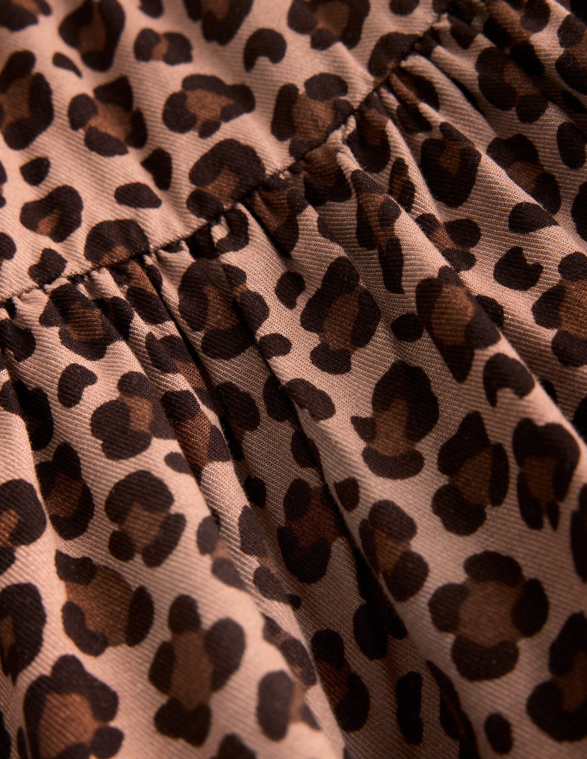 Gewebtes Kleid mit Schleife an der Taille-Leopardenmuster-3