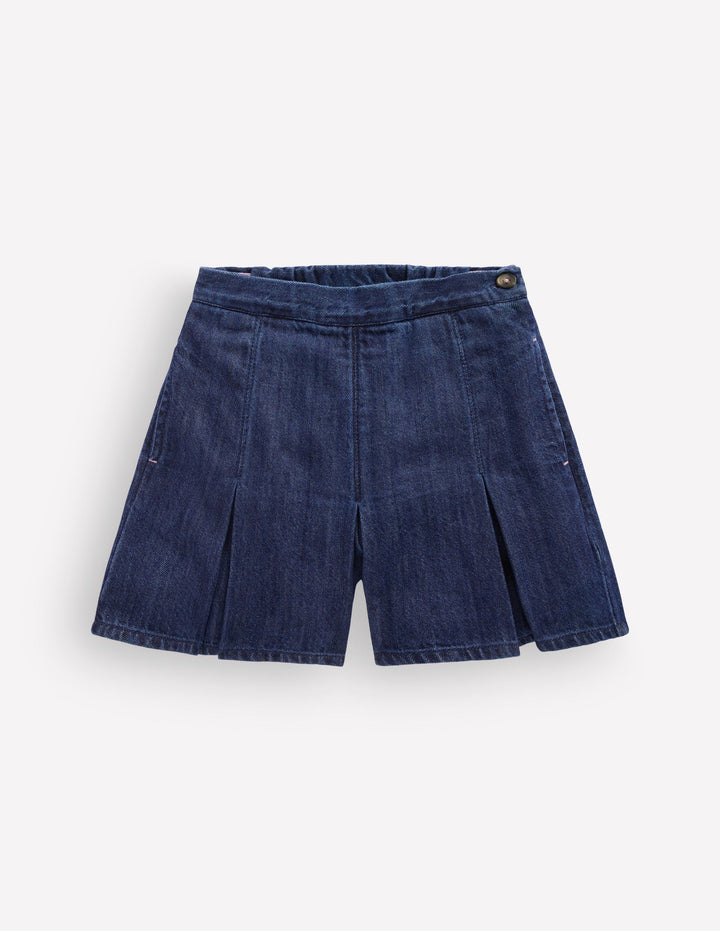 Plissierter Skort-Heller Used Look
