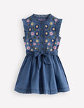 Gerüschtes Hemdblusenkleid-Medium Vintage