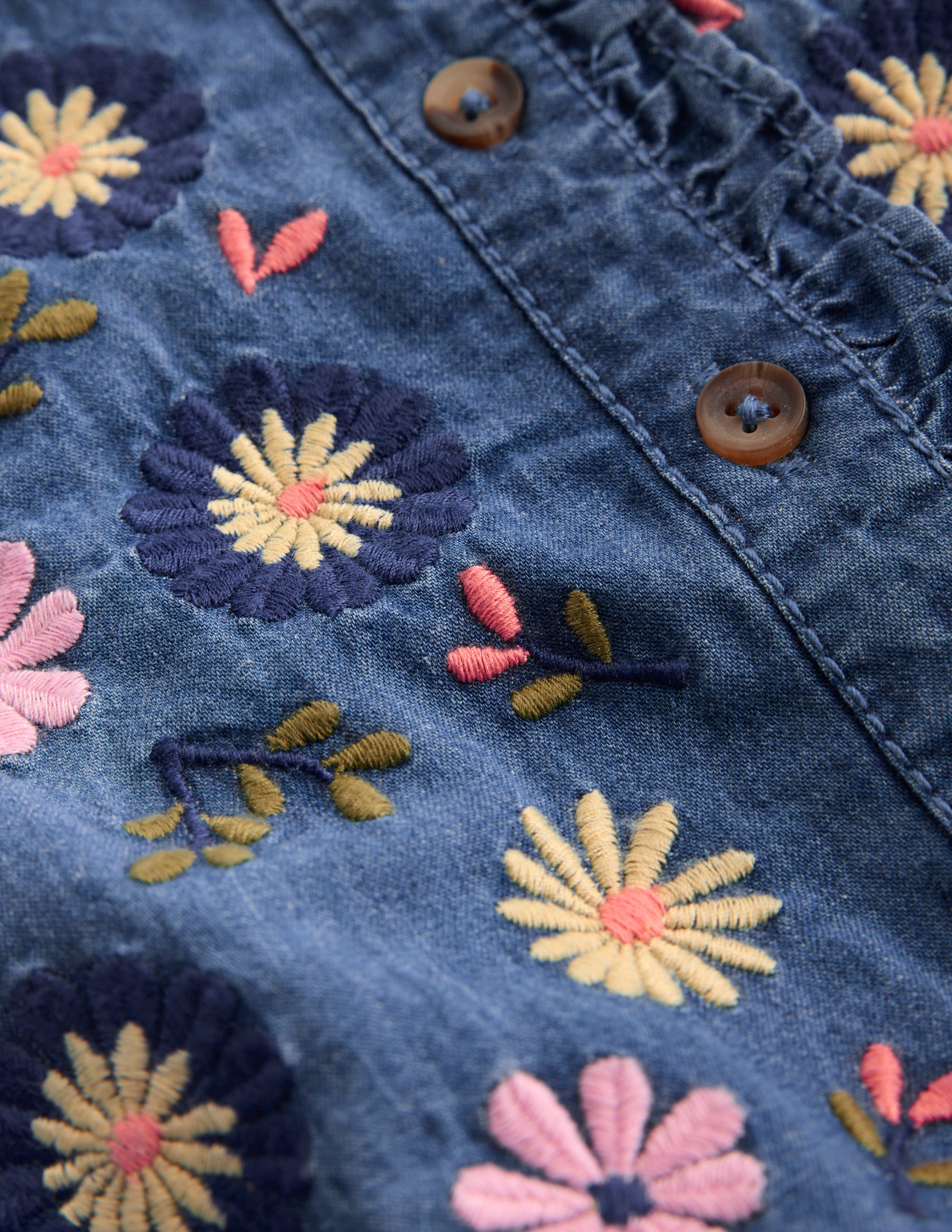 Gerüschtes Hemdblusenkleid-Medium Vintage - Image 3