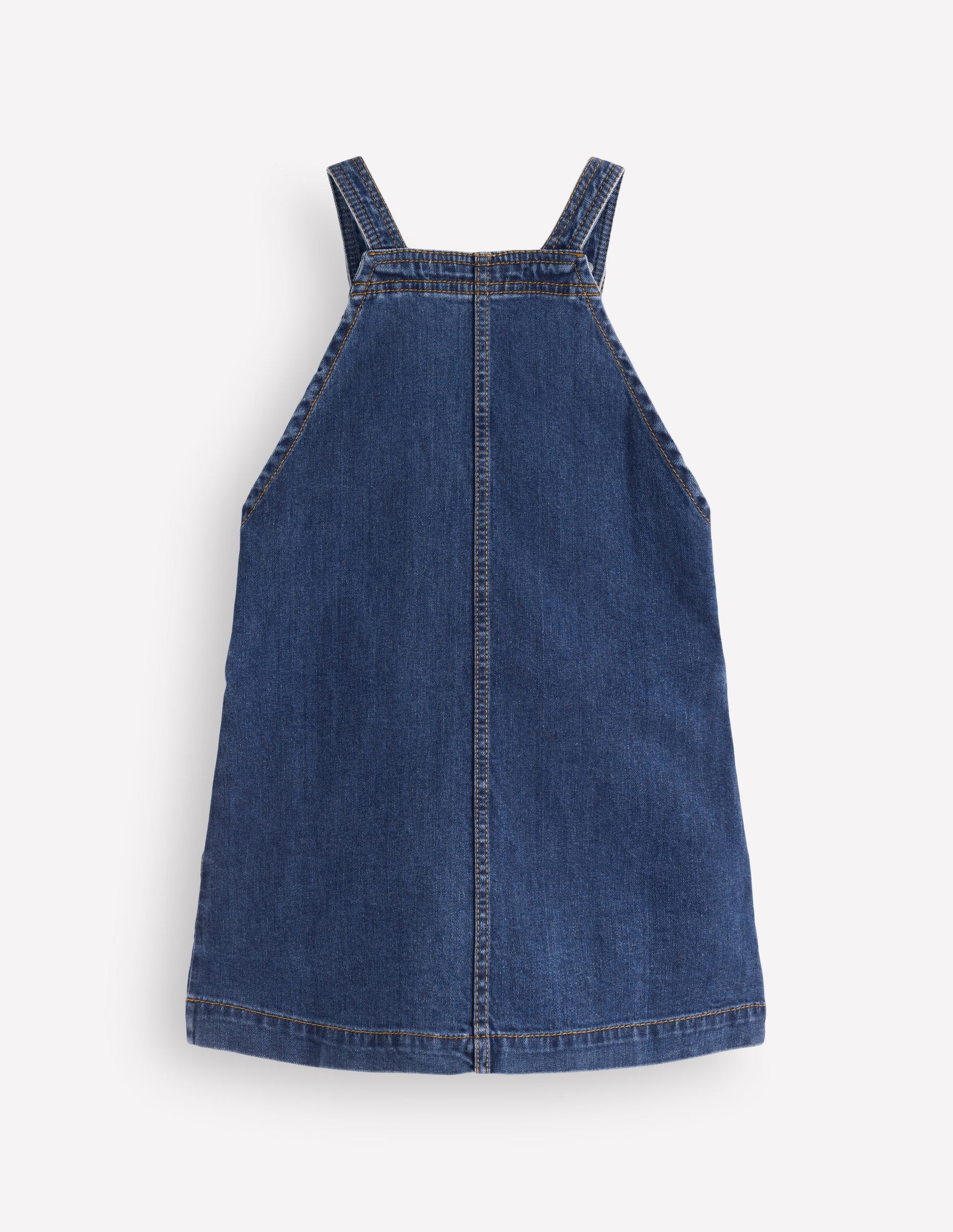 Robe salopette trapèze-Denim uni-2