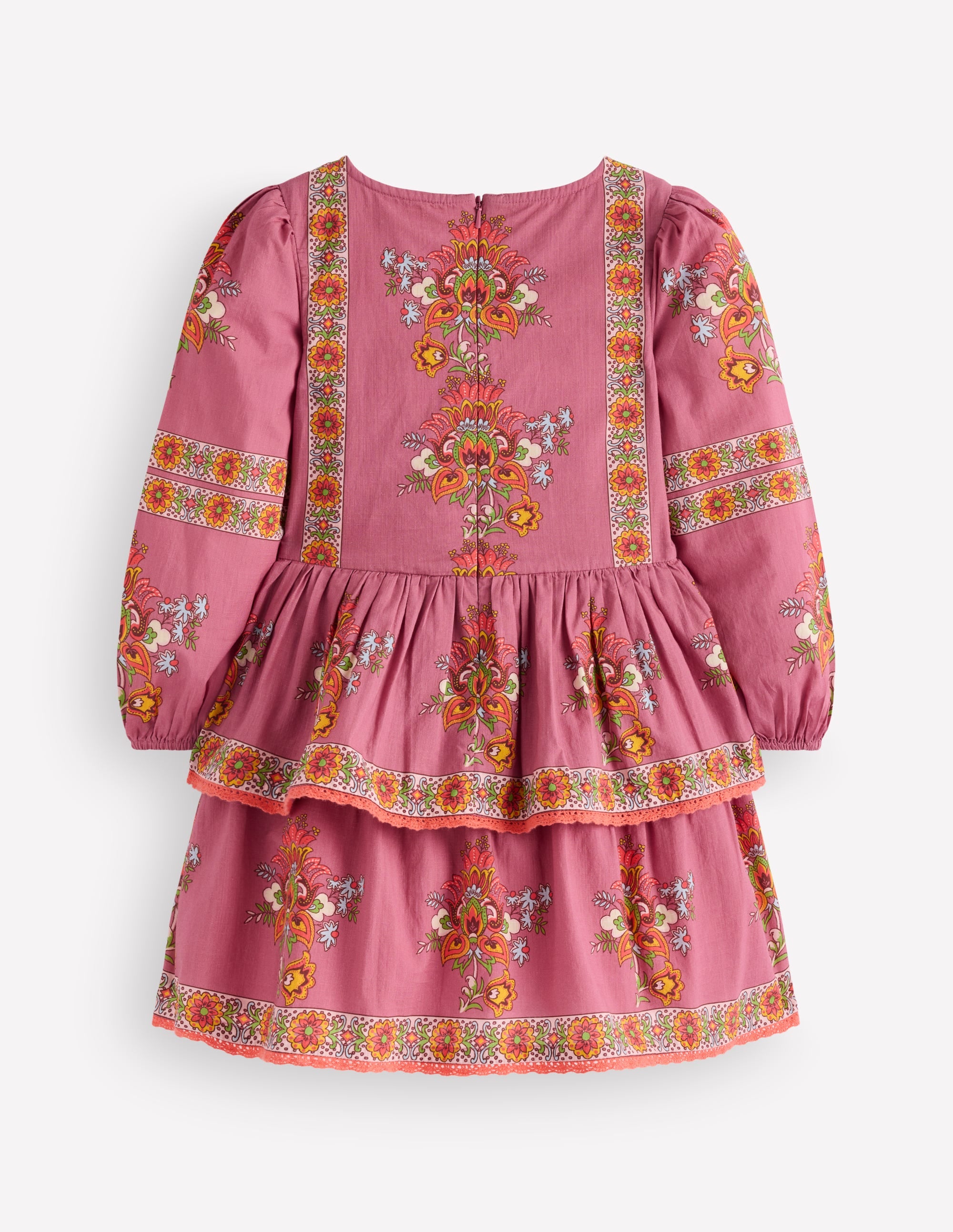 Rara Kleid mit geraffter Taille-Rosa Blumenmuster - Image 3