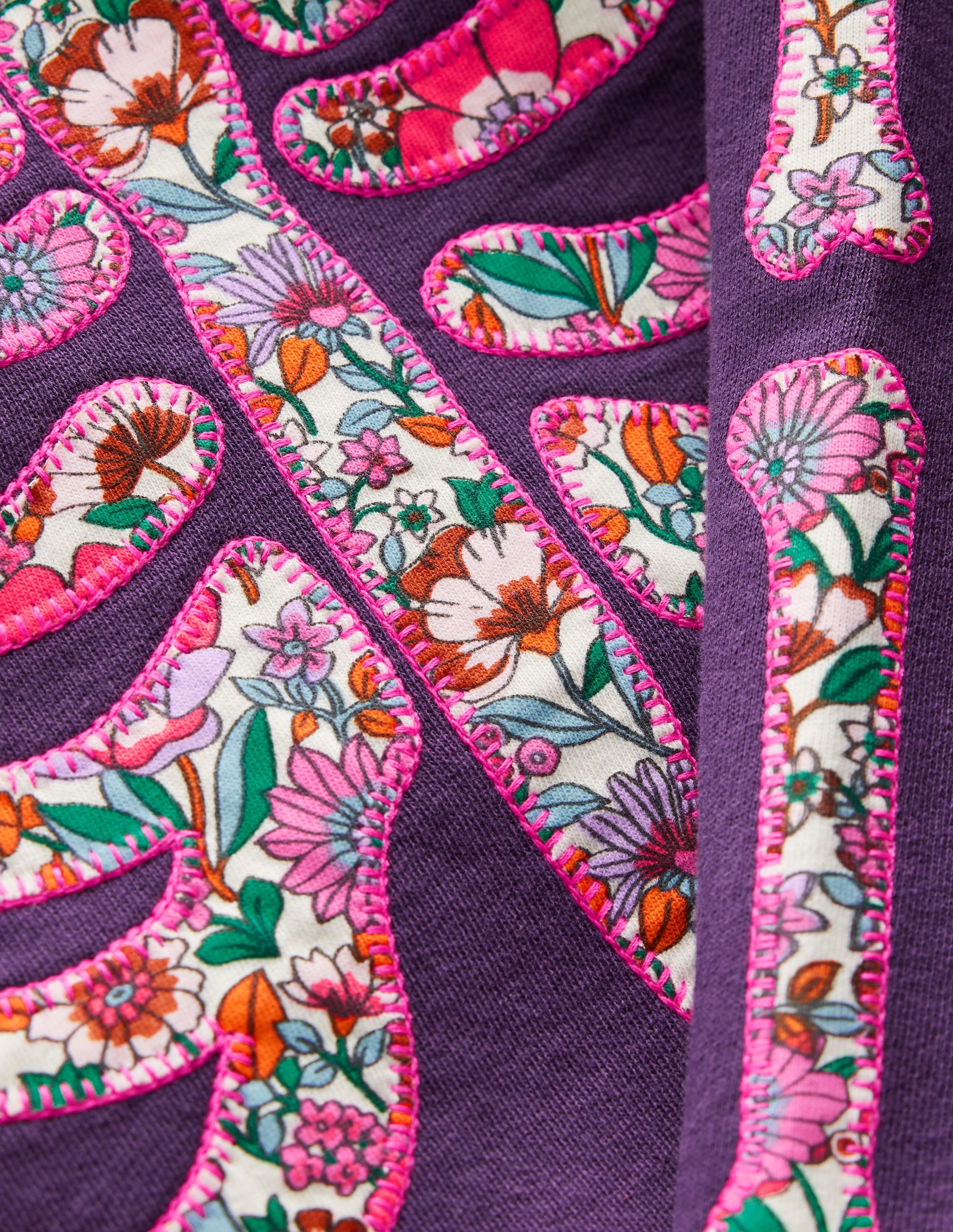Bobbie Sweatshirt mit Applikation-Calla-Lilie Violett Skelett - Image 5