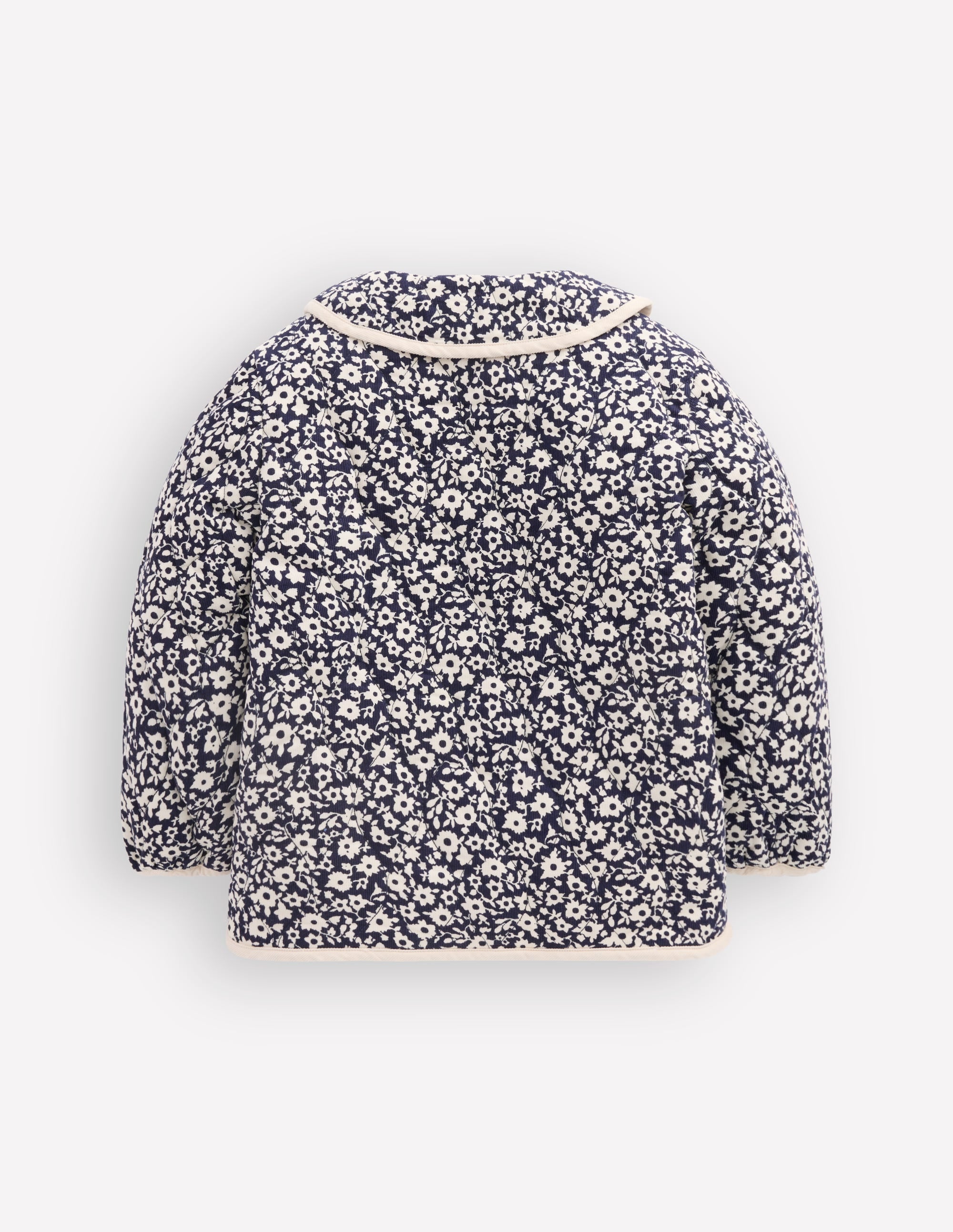 Gesteppte Cordjacke-Navy mit Blumenmuster - Image 3
