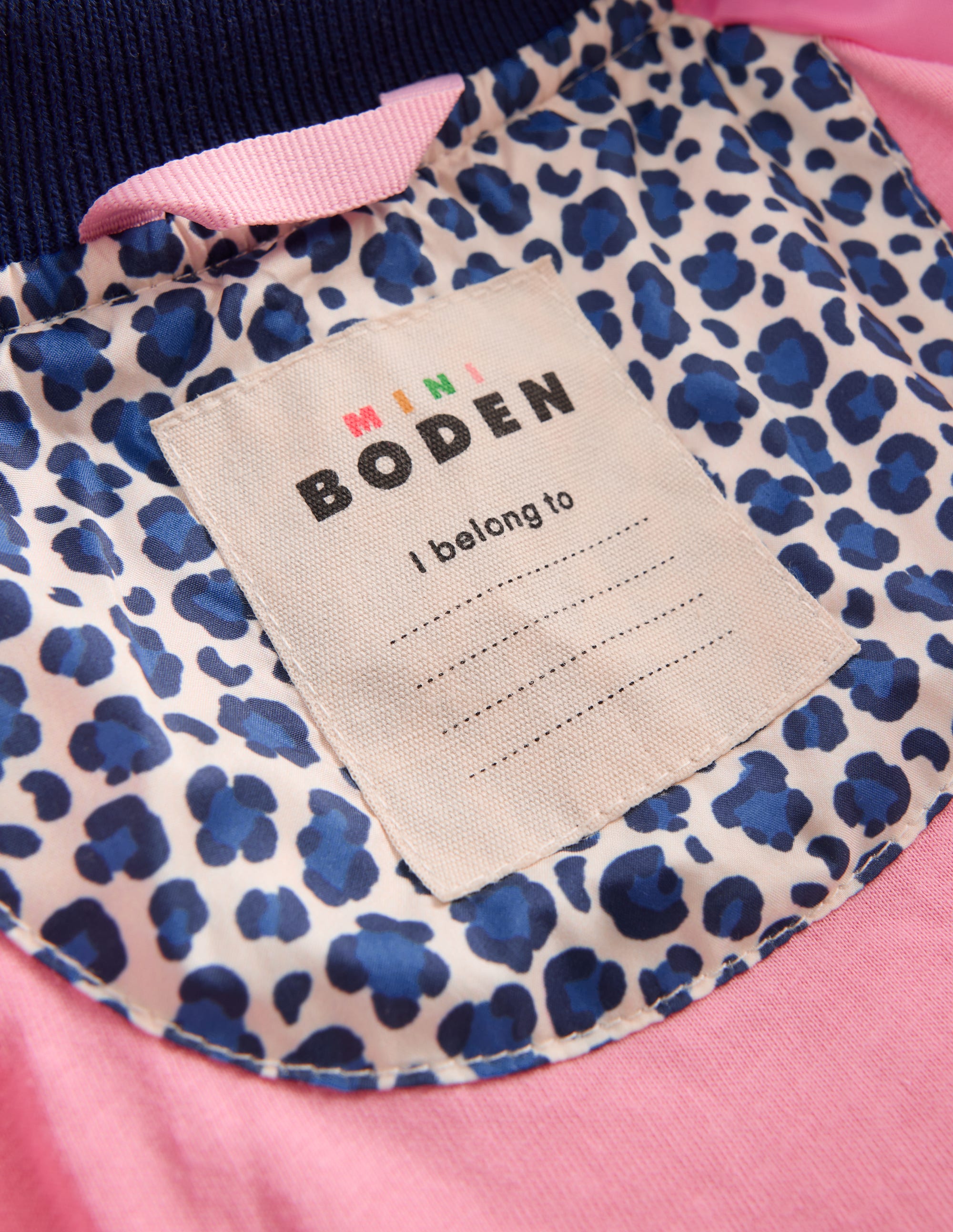 Gesteppte Bomberjacke-Calico-Weiß/Blaues Leopardenmuster - Image 3