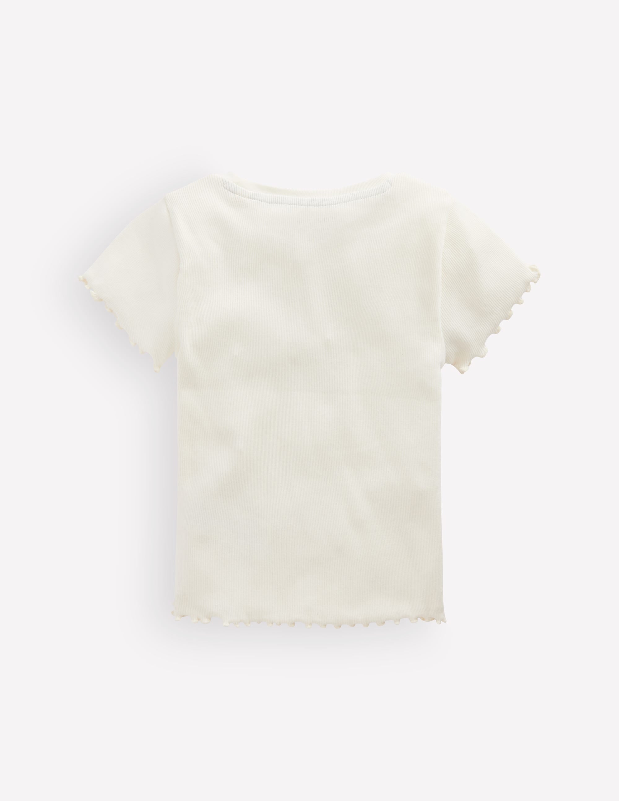 Geripptes T-Shirt-Sanftes Naturweiß - Image 2