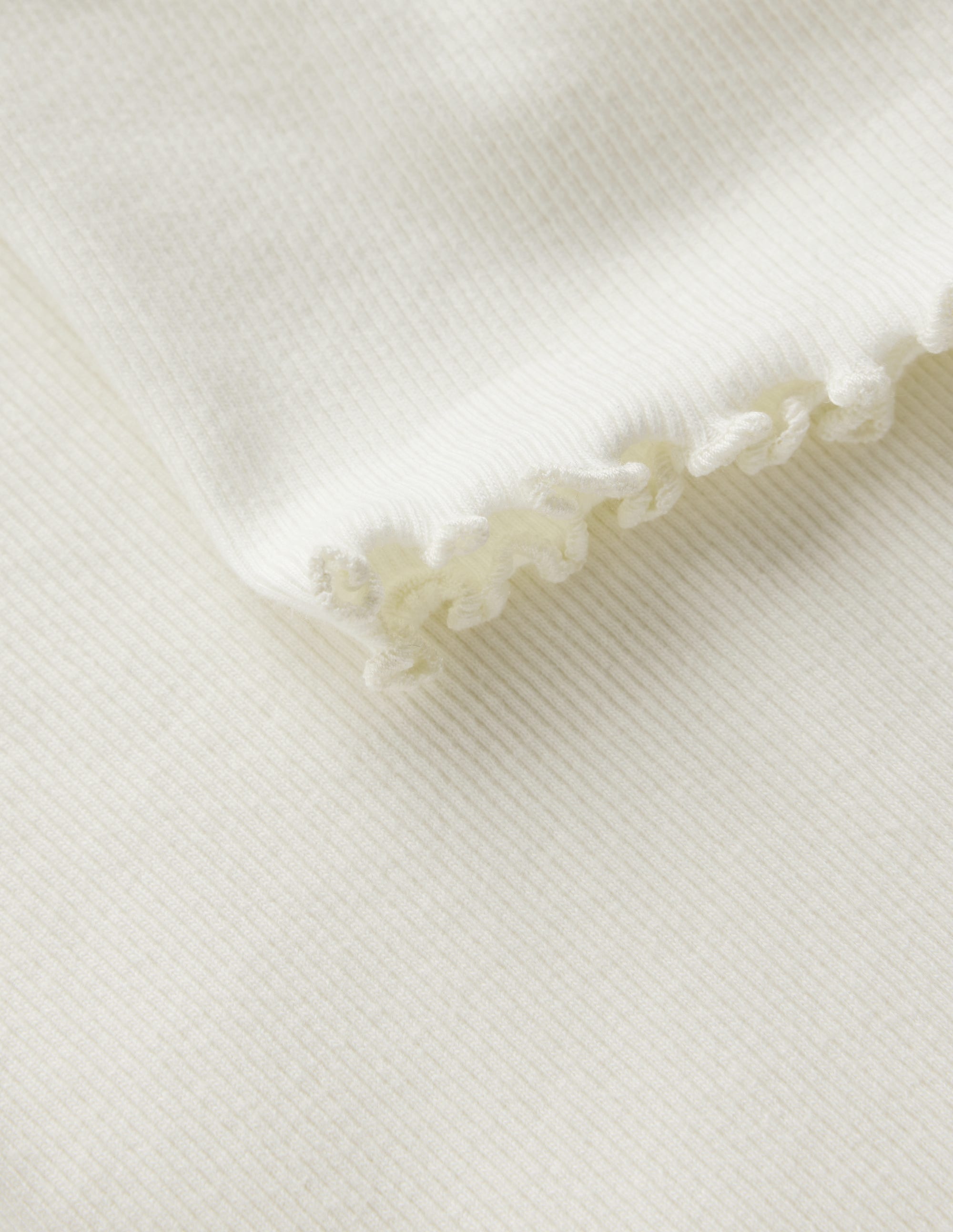 Geripptes T-Shirt-Sanftes Naturweiß - Image 3