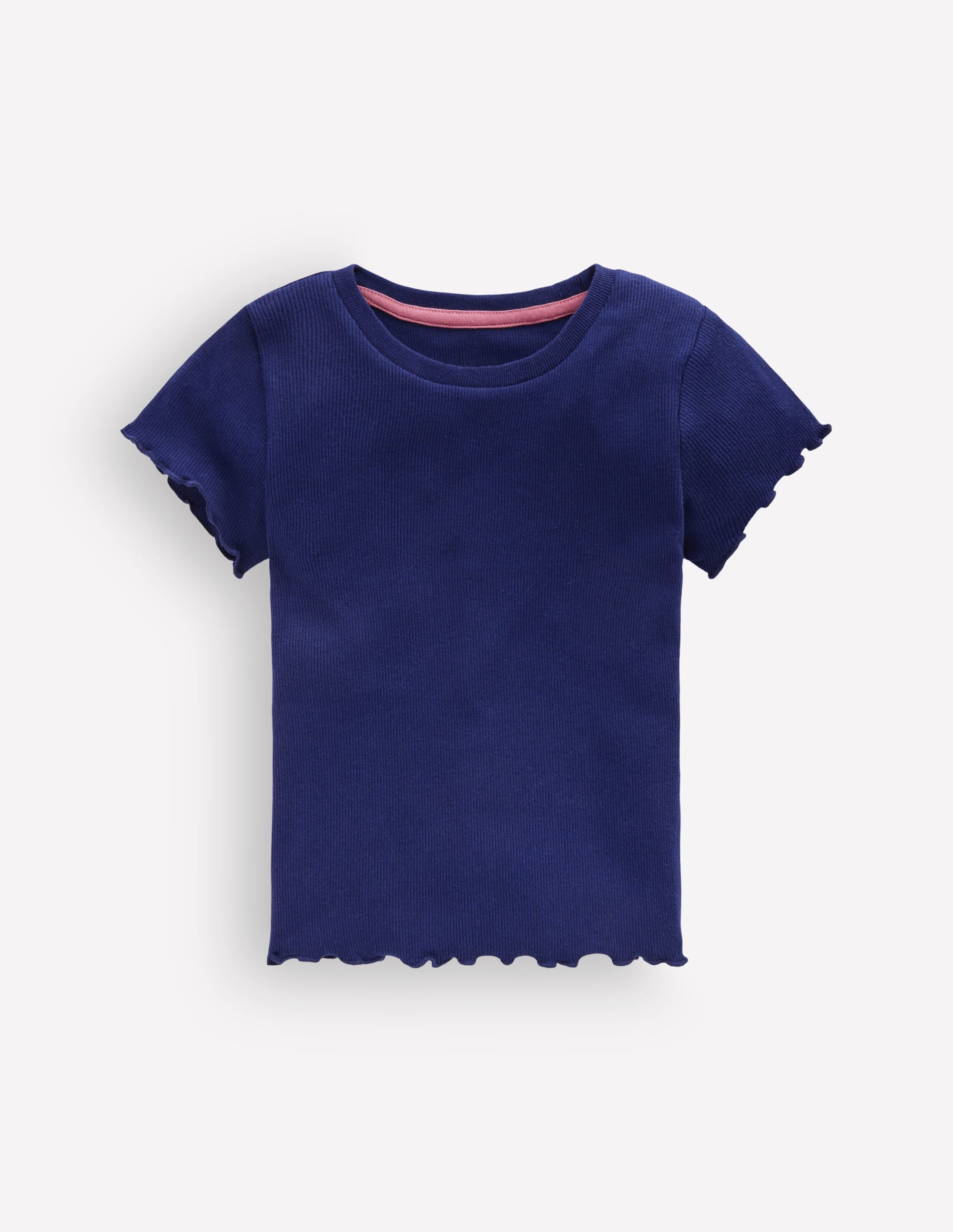 Geripptes T-Shirt-Schuluniform-Marineblau - Image 1