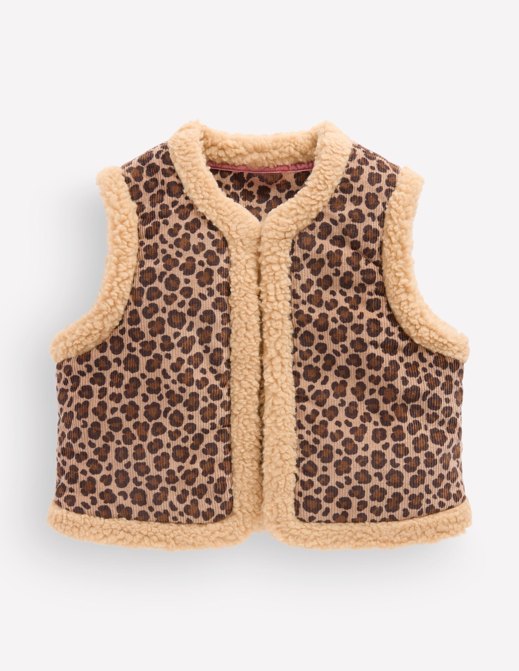 Teddyfellweste-Braun, Leopardenmuster - Image 1