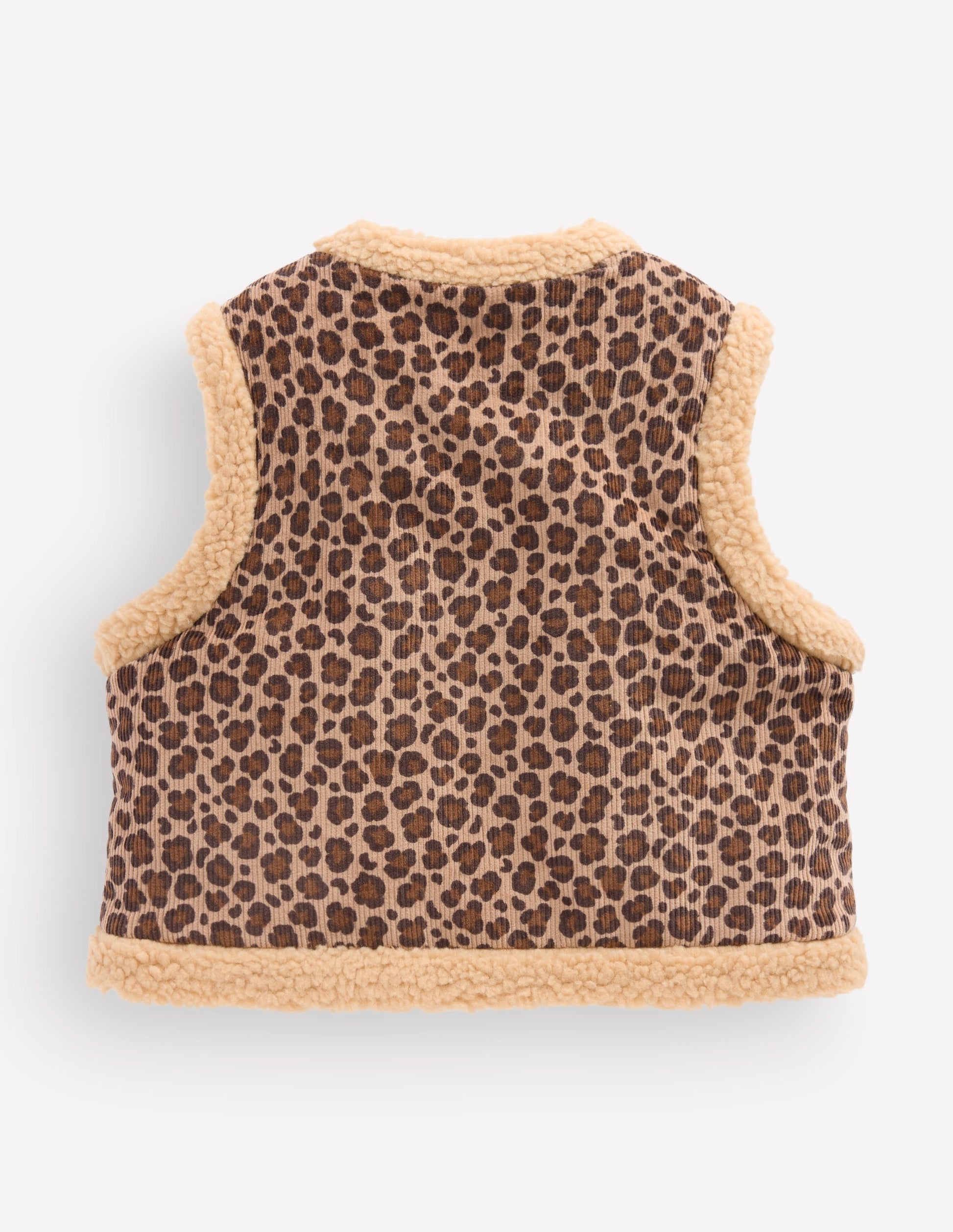 Teddyfellweste-Braun, Leopardenmuster-2