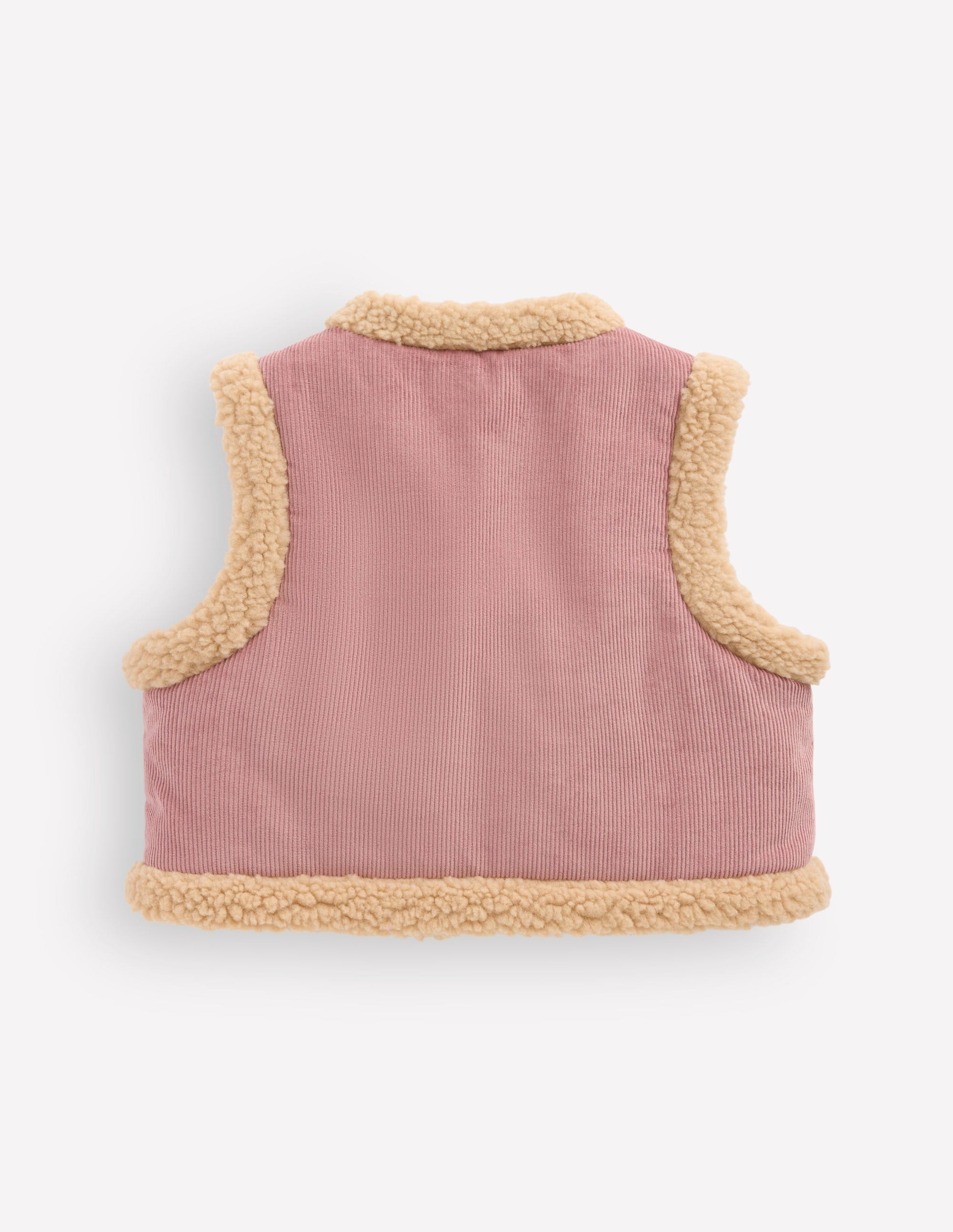 Teddyfellweste-Rosa Blumenmuster Stickerei-3