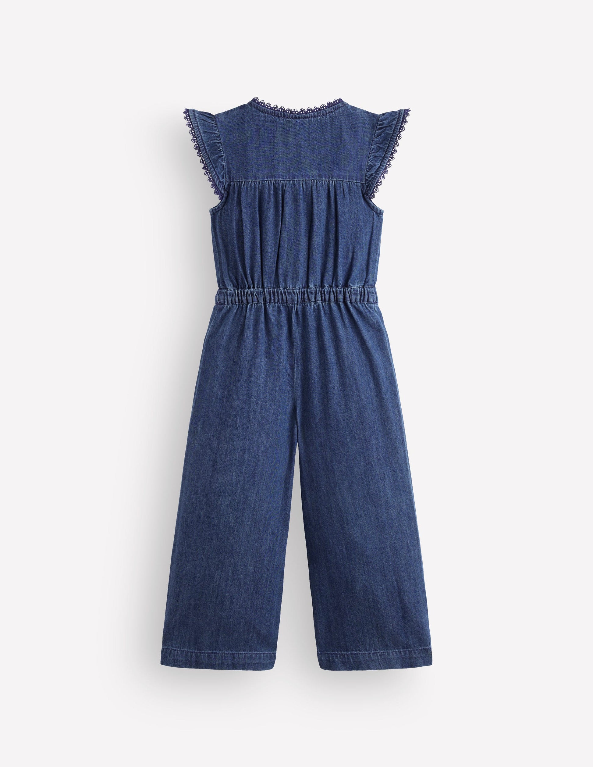 Jumpsuit aus Denim mit Flatterärmeln-Medium Vintage-5