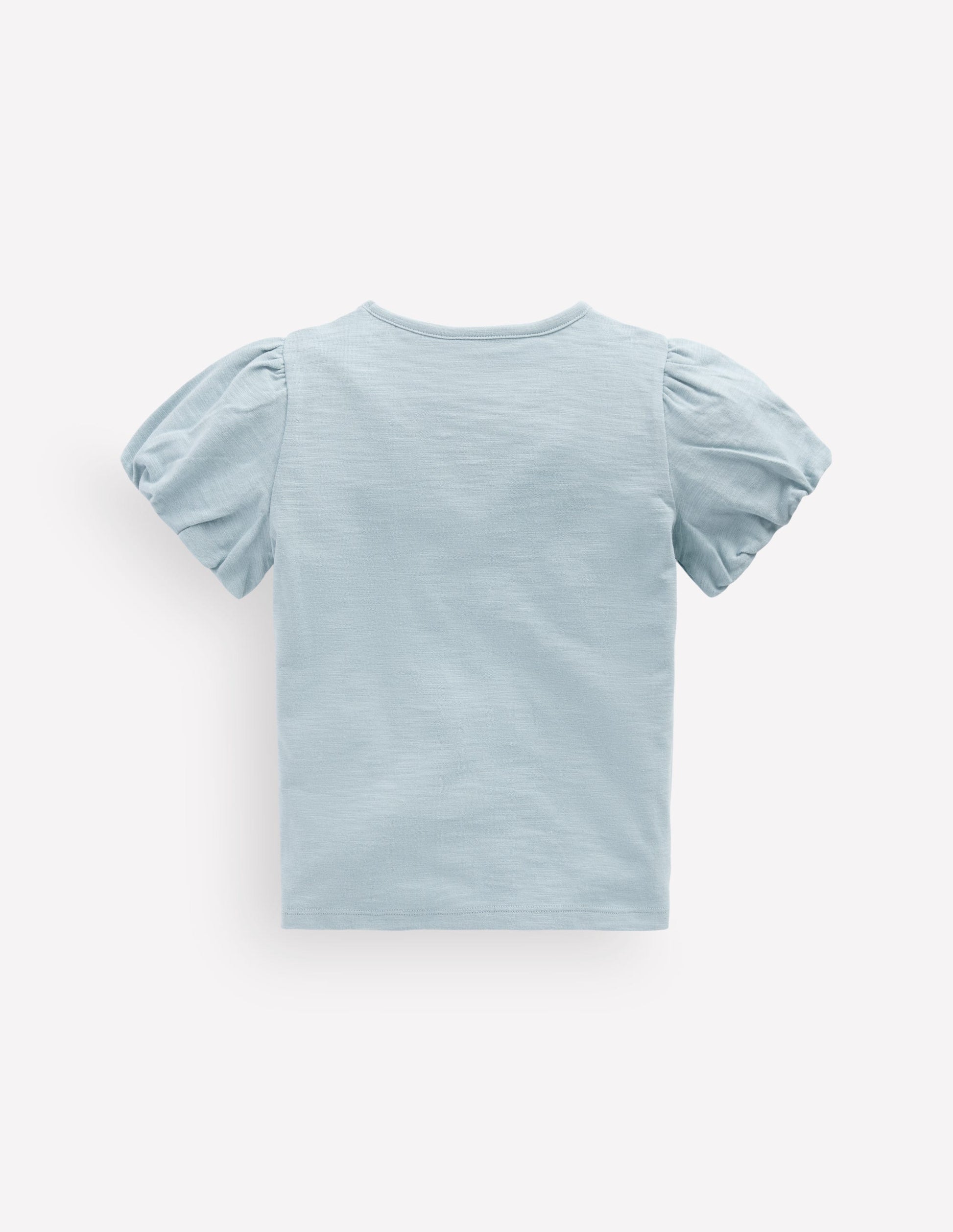 Jerseyoberteil mit Puffärmeln-Cornisch Blau-2