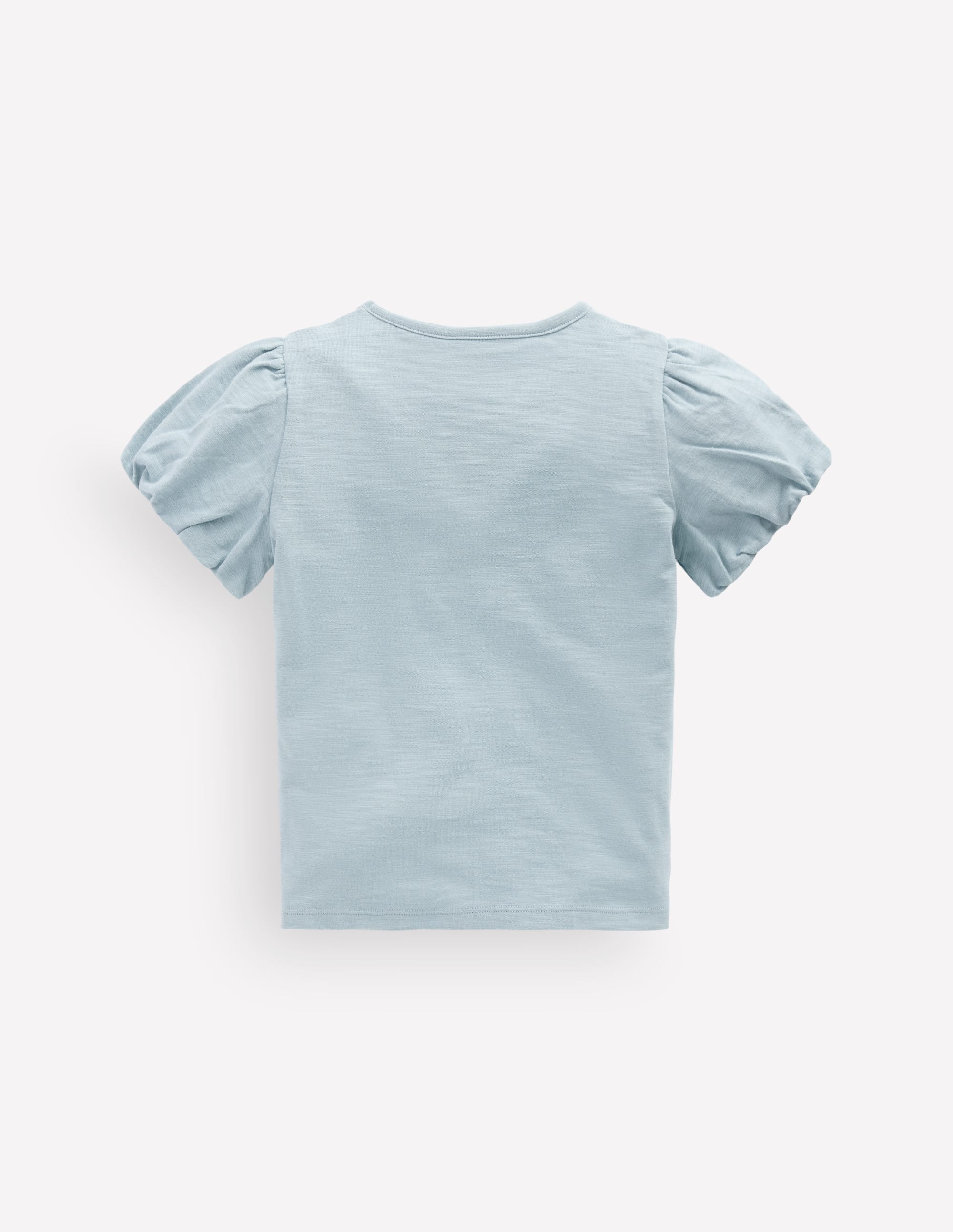 Jerseyoberteil mit Puffärmeln-Cornisch Blau - Image 2